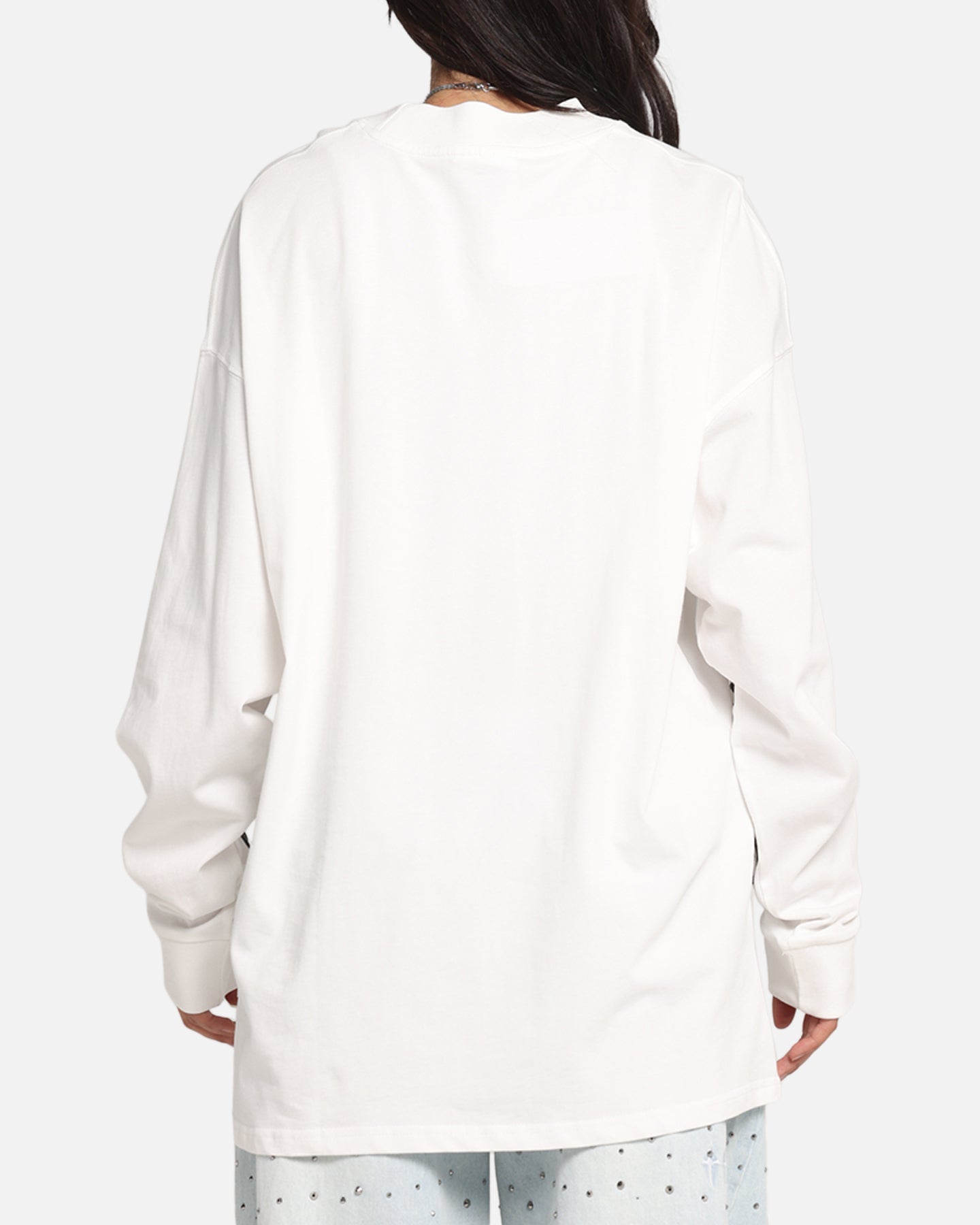 Carre Global Oversized Long Sleeve T-Shirt Off White