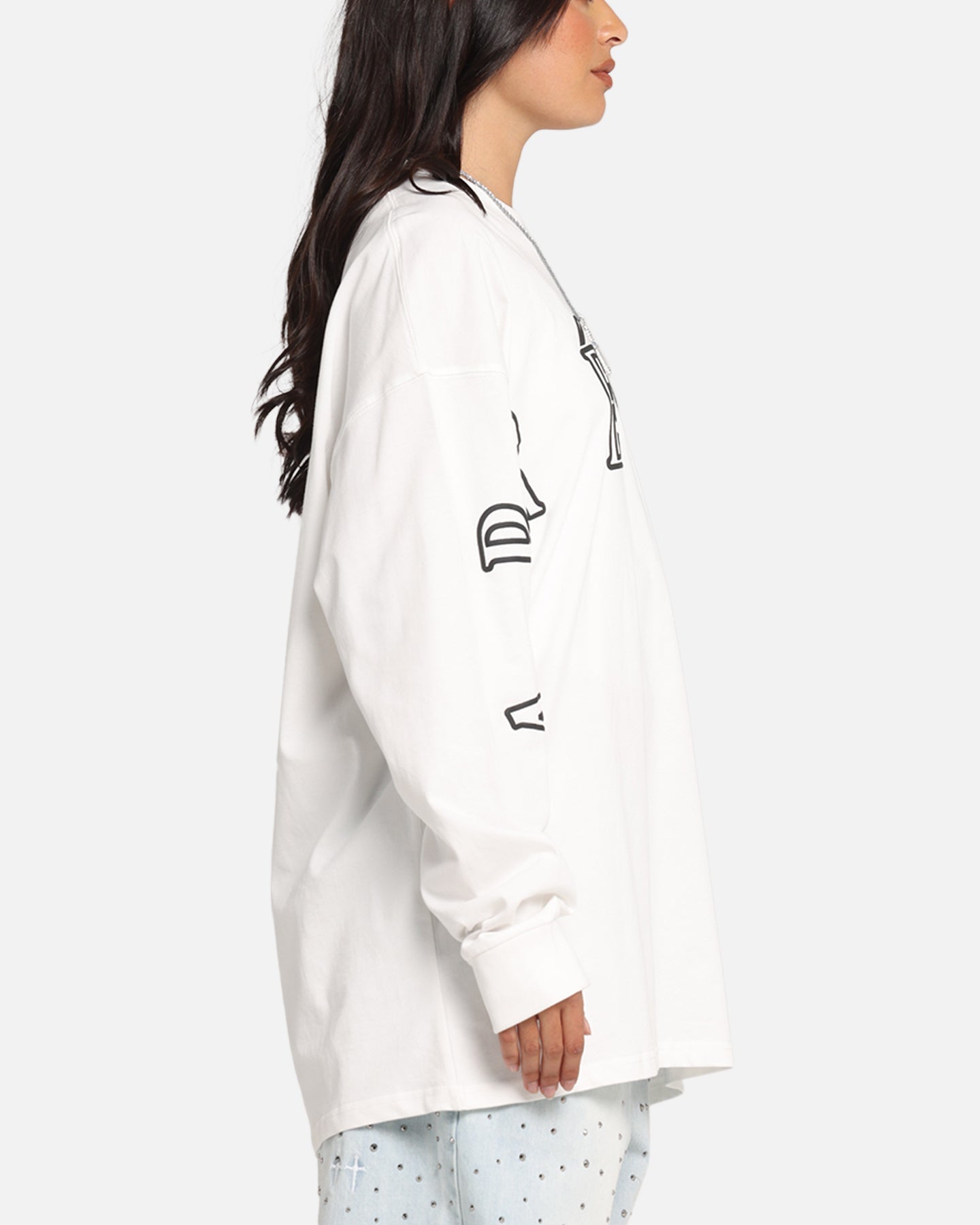 Carre Global Oversized Long Sleeve T-Shirt Off White