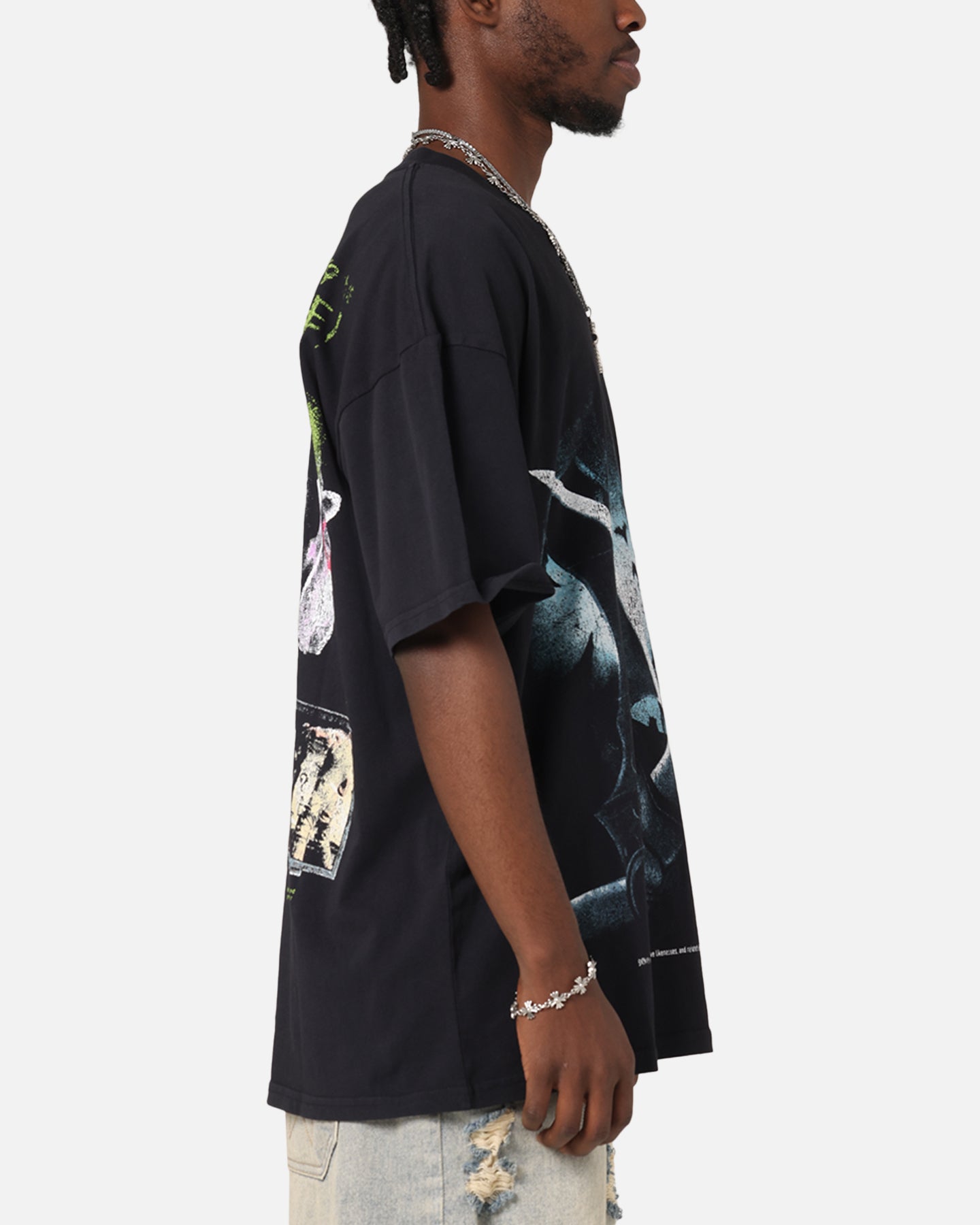 73 Studio X DC Batman Arkham Asylum Vintage T-Shirt Navy