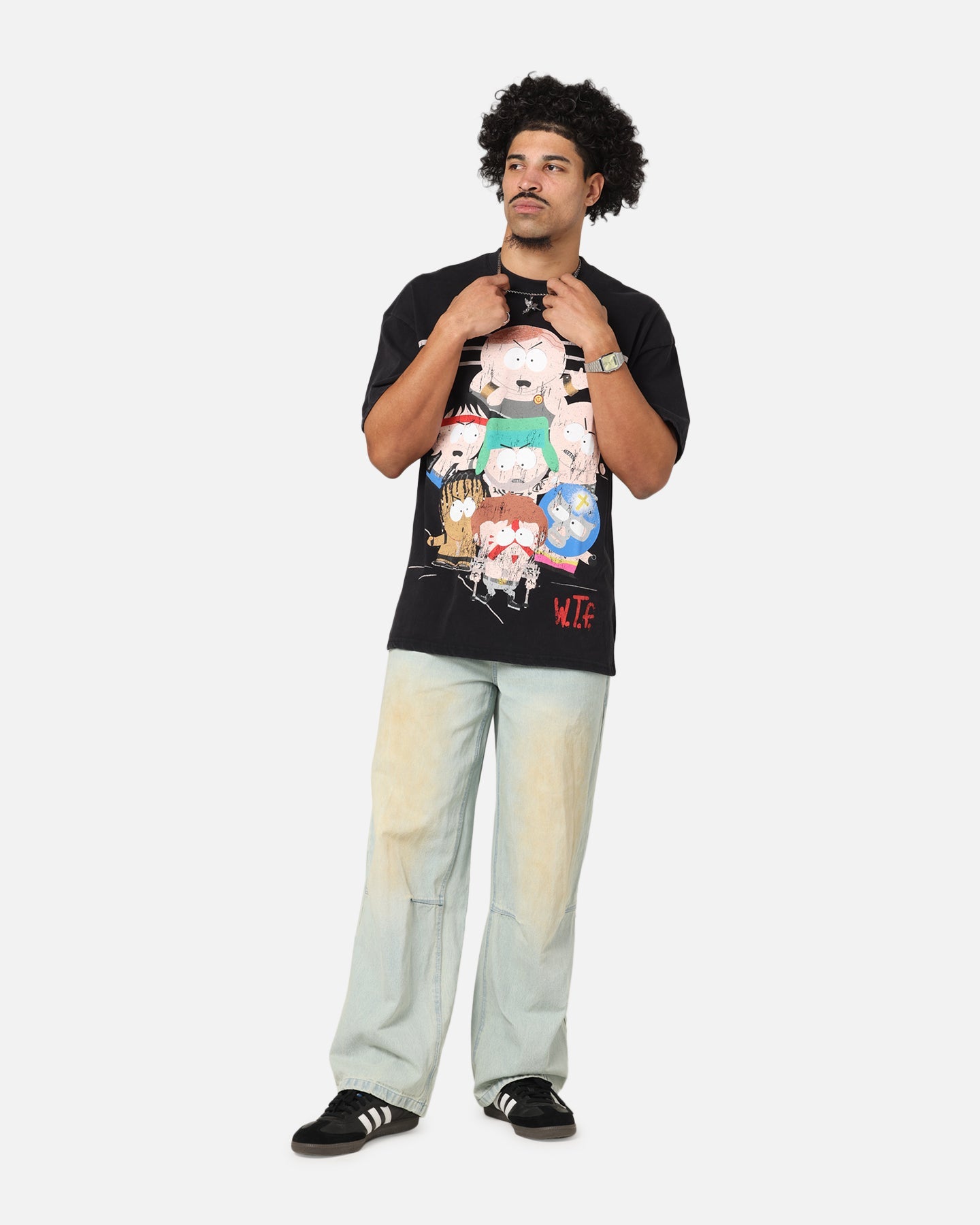 73 Studio X South Park WTF Vintage T-Shirt Black Acidwash