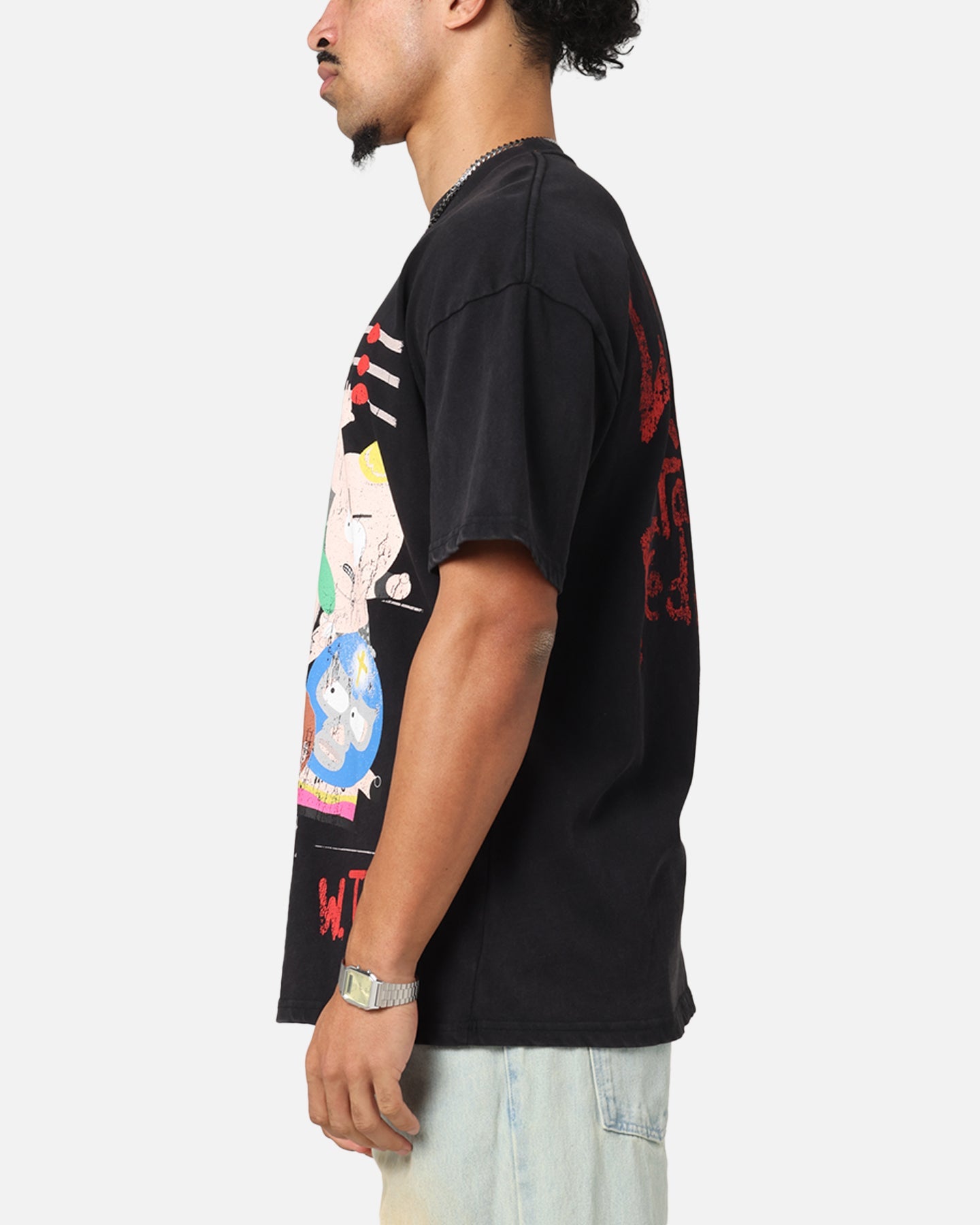 73 Studio X South Park WTF Vintage T-Shirt Black Acidwash
