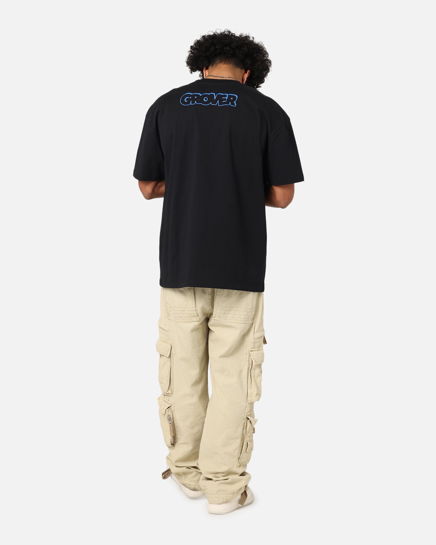 American Thrift X Sesame Street Grover Grail Heavy T-Shirt Black