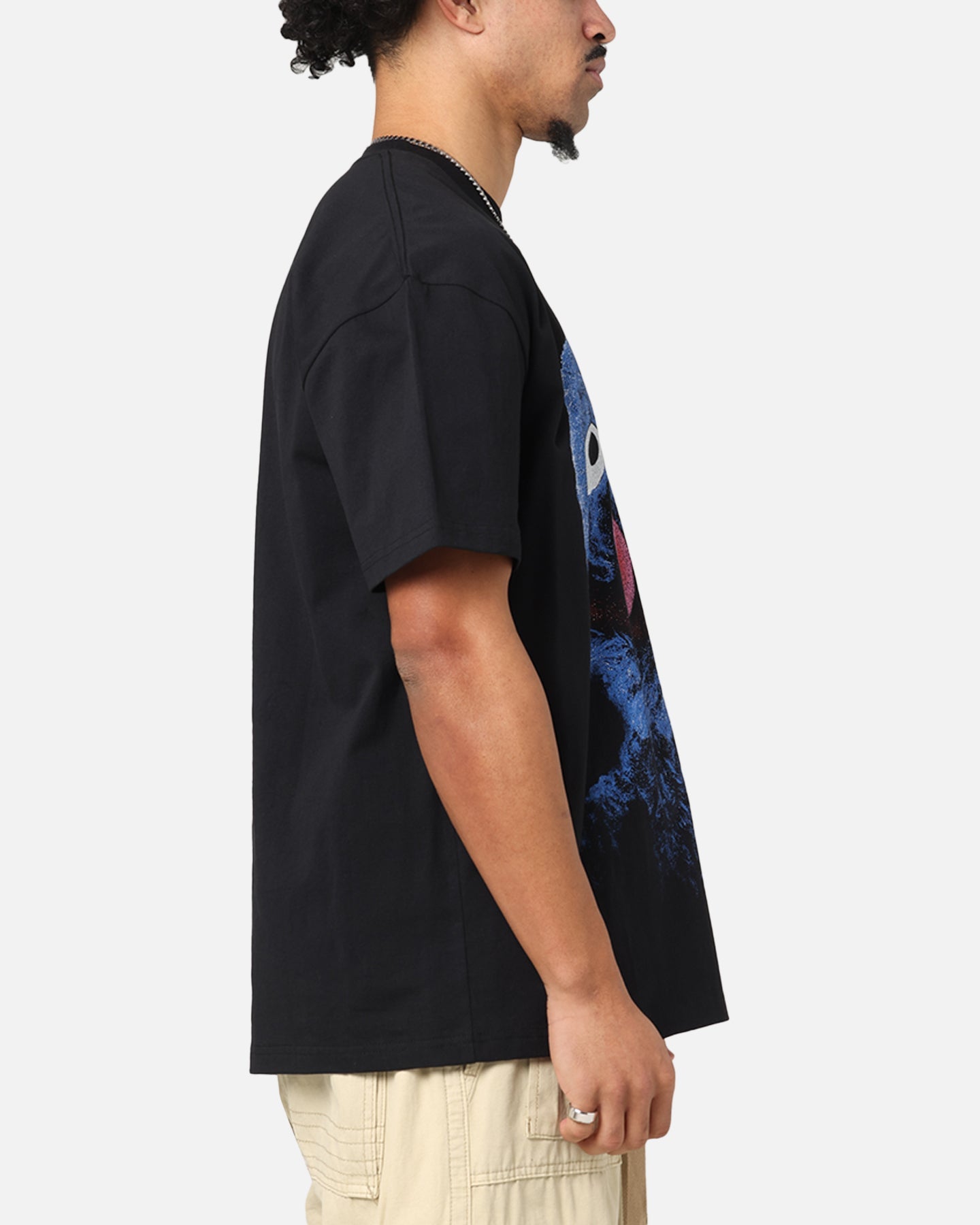 American Thrift X Sesame Street Grover Grail Heavy T-Shirt Black