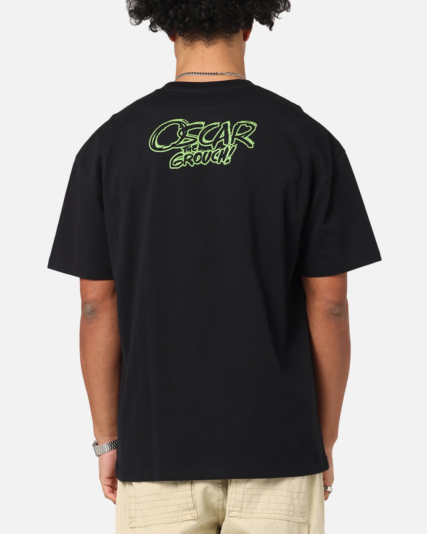 American Thrift X Sesame Street Oscar The Grouch Grail Heavy T-Shirt Black