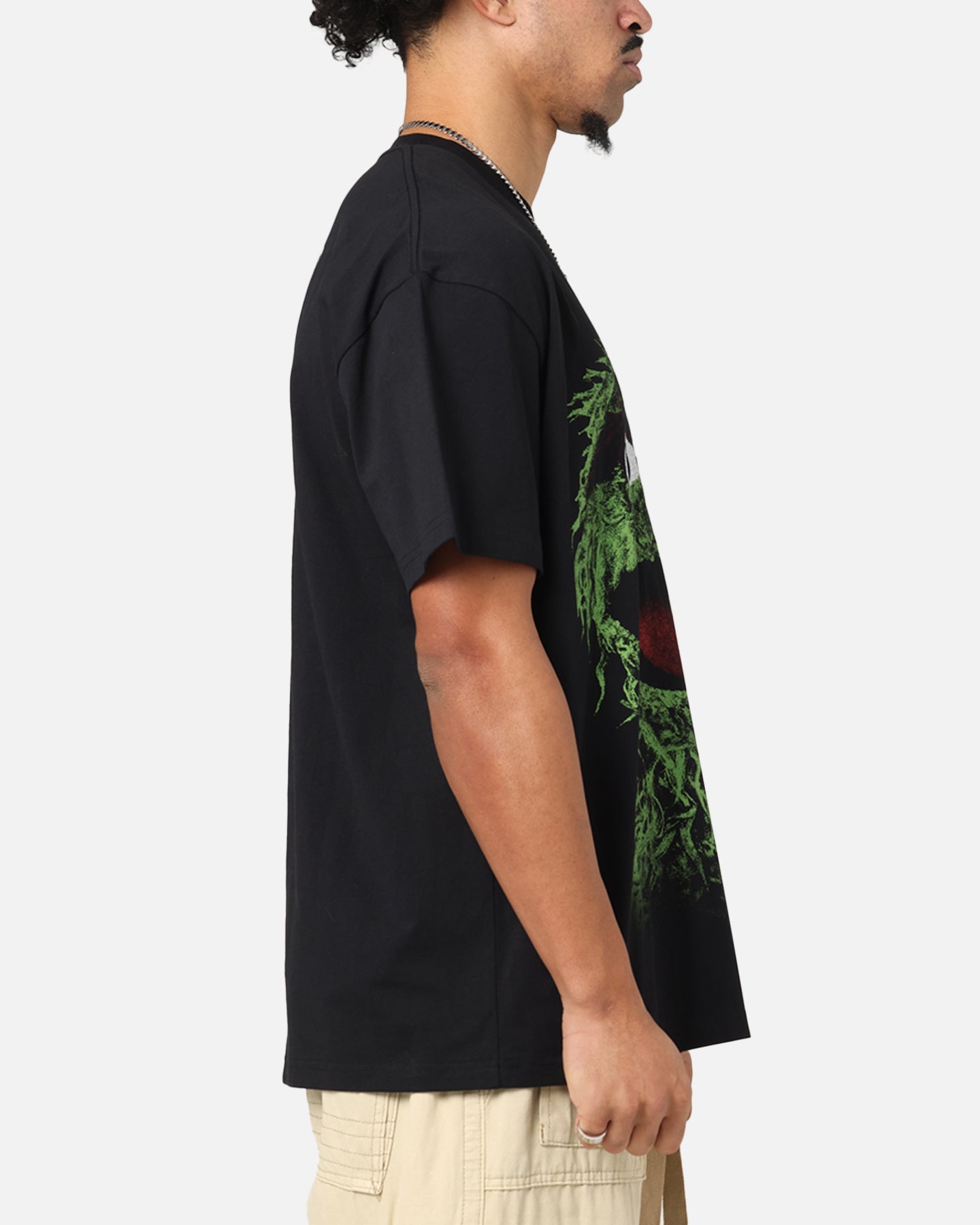 American Thrift X Sesame Street Oscar The Grouch Grail Heavy T-Shirt Black