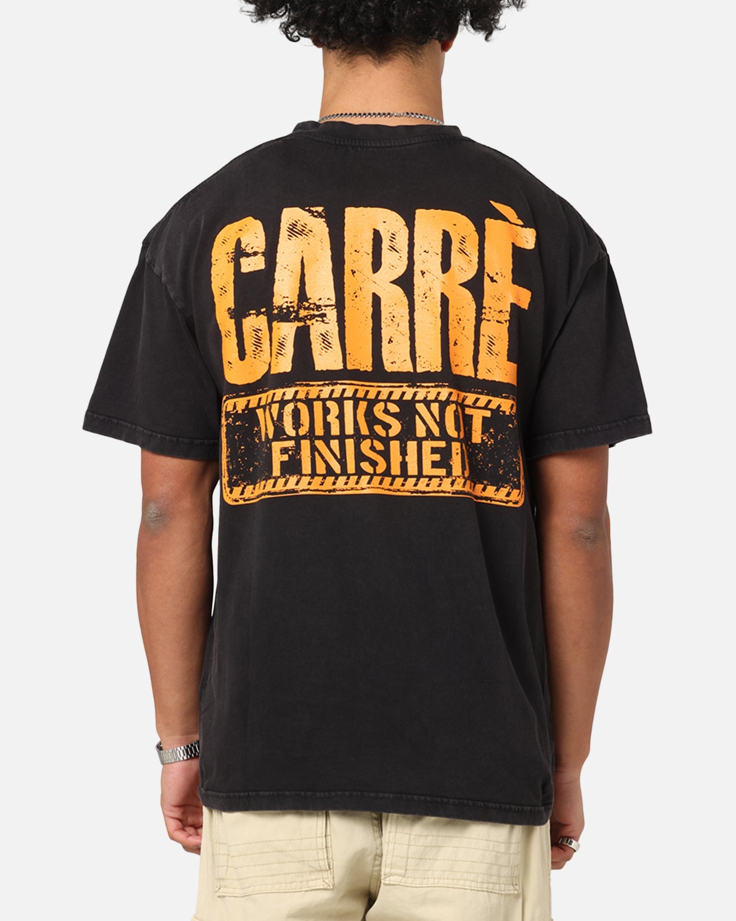 Carre Trenches T-Shirt Black Acidwash