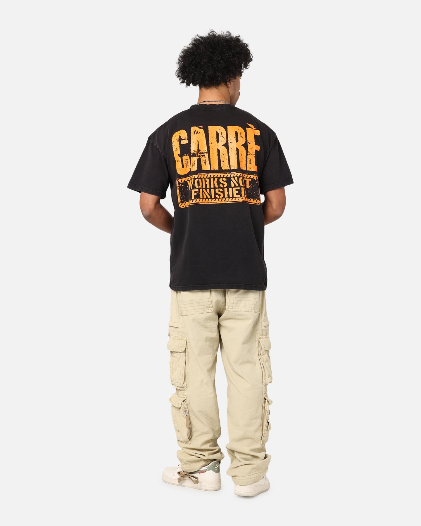 Carre Trenches T-Shirt Black Acidwash