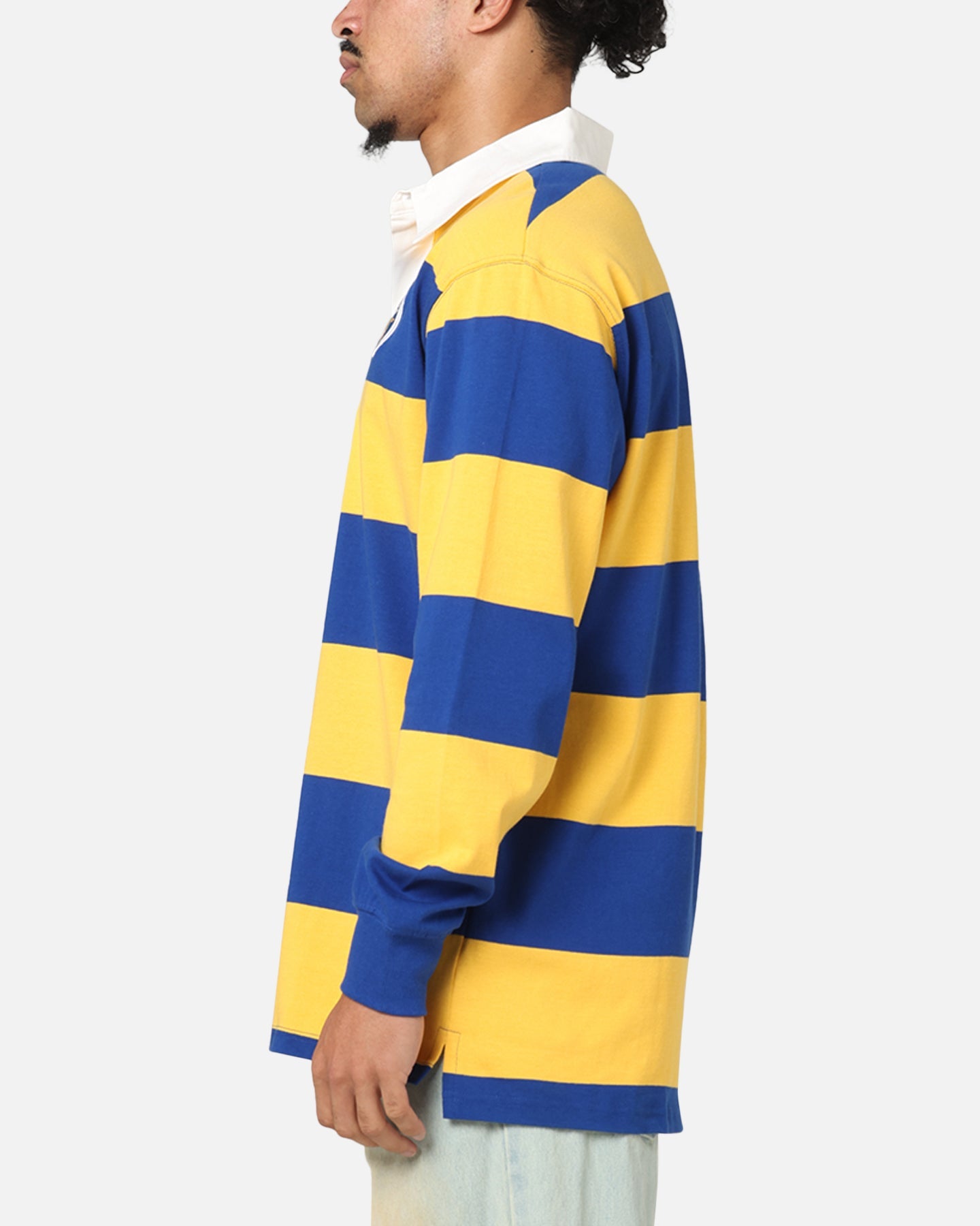 Bleacher Athletic Parramatta Eels NRL Stripe Rugby Polo Shirt Official Team Colour
