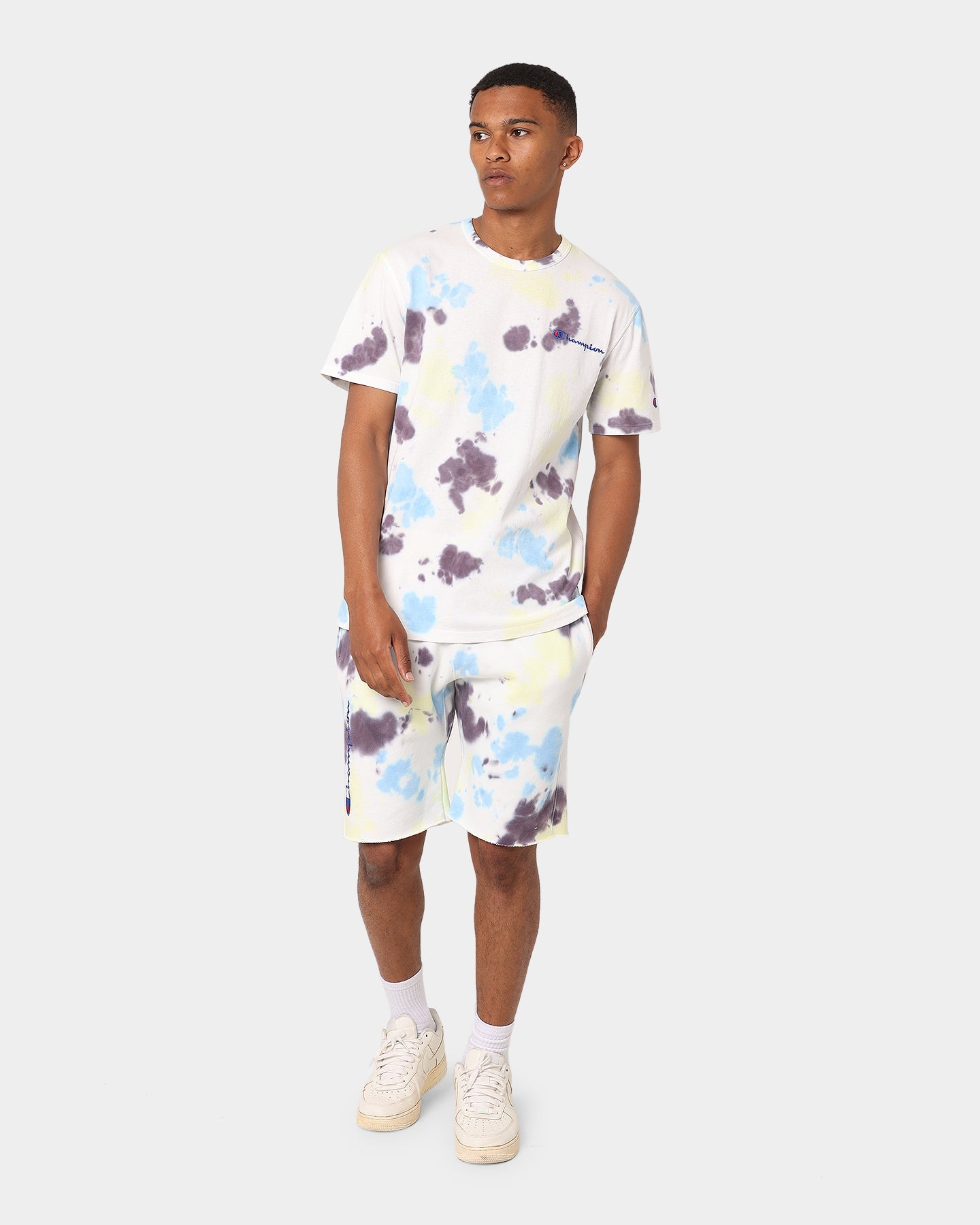 Champion Reverse Weave Cloud Dye Cut-Off Shorts Print 3c7