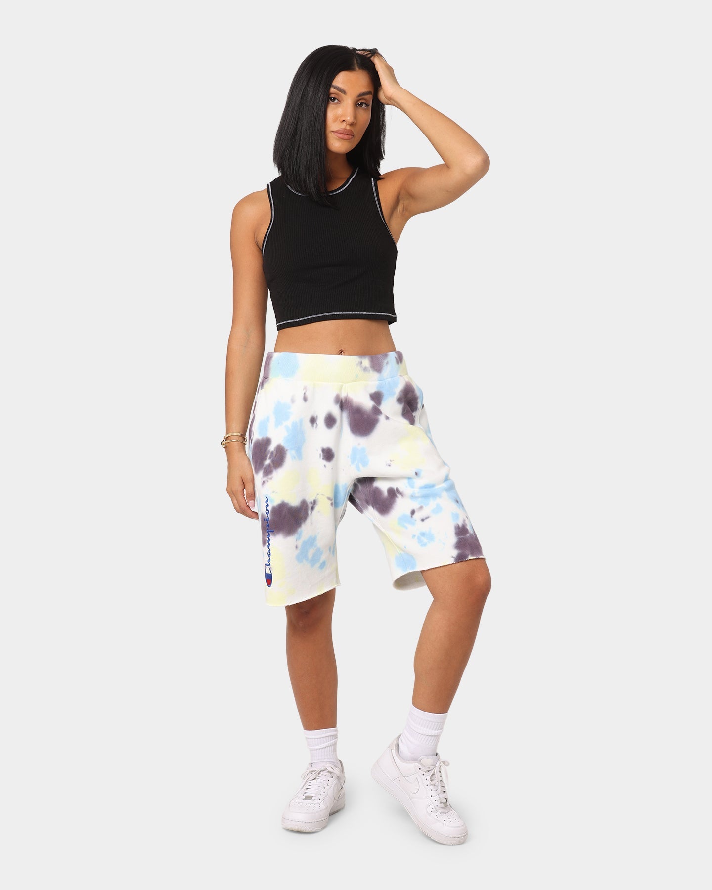 Champion Reverse Weave Cloud Dye Cut-Off Shorts Print 3c7