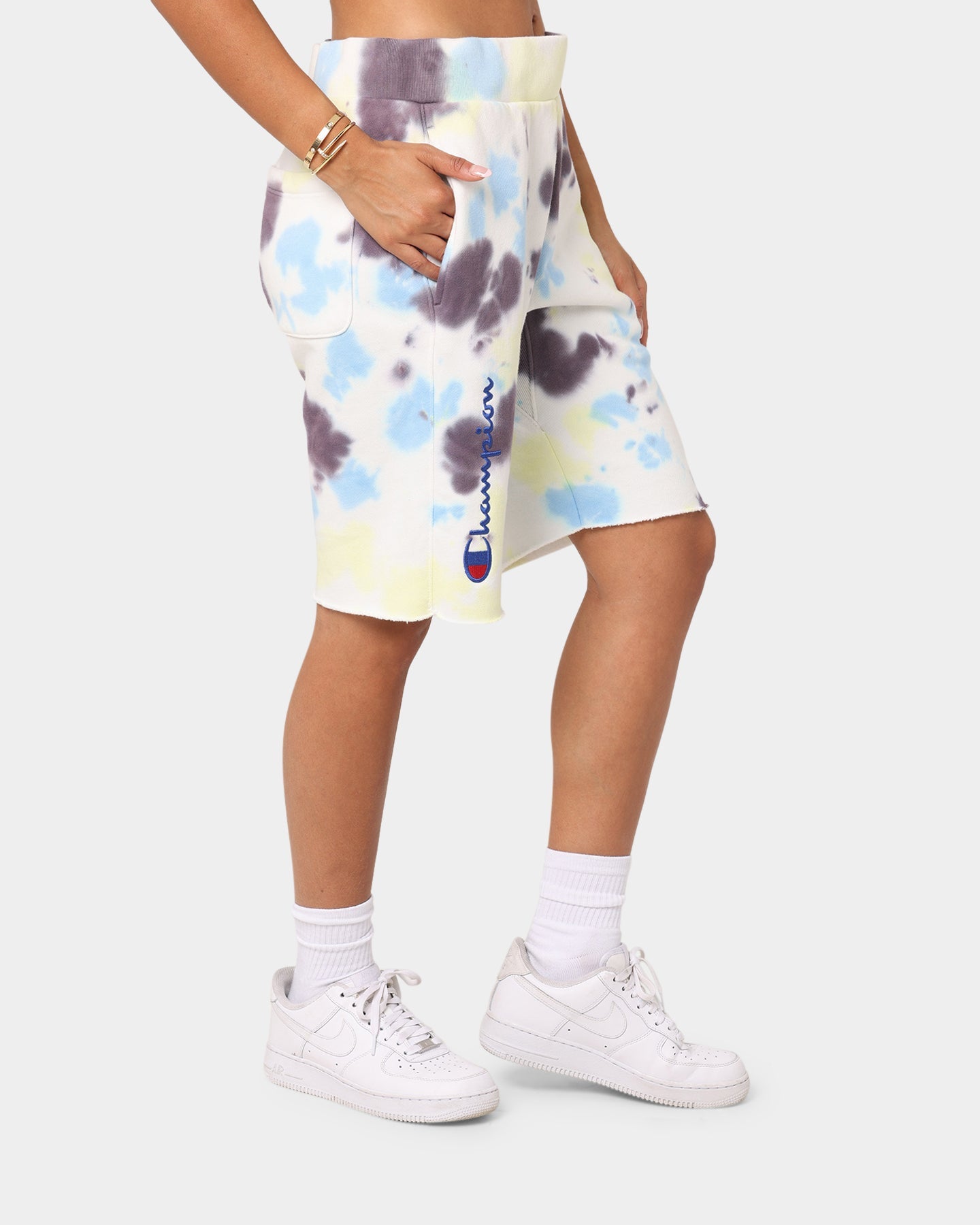 Champion Reverse Weave Cloud Dye Cut-Off Shorts Print 3c7