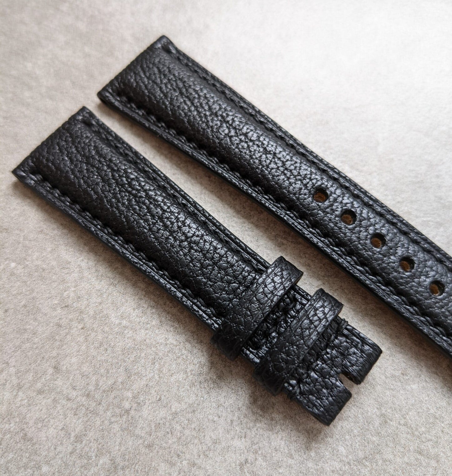 Alran Chevre Goatskin Strap - Black
