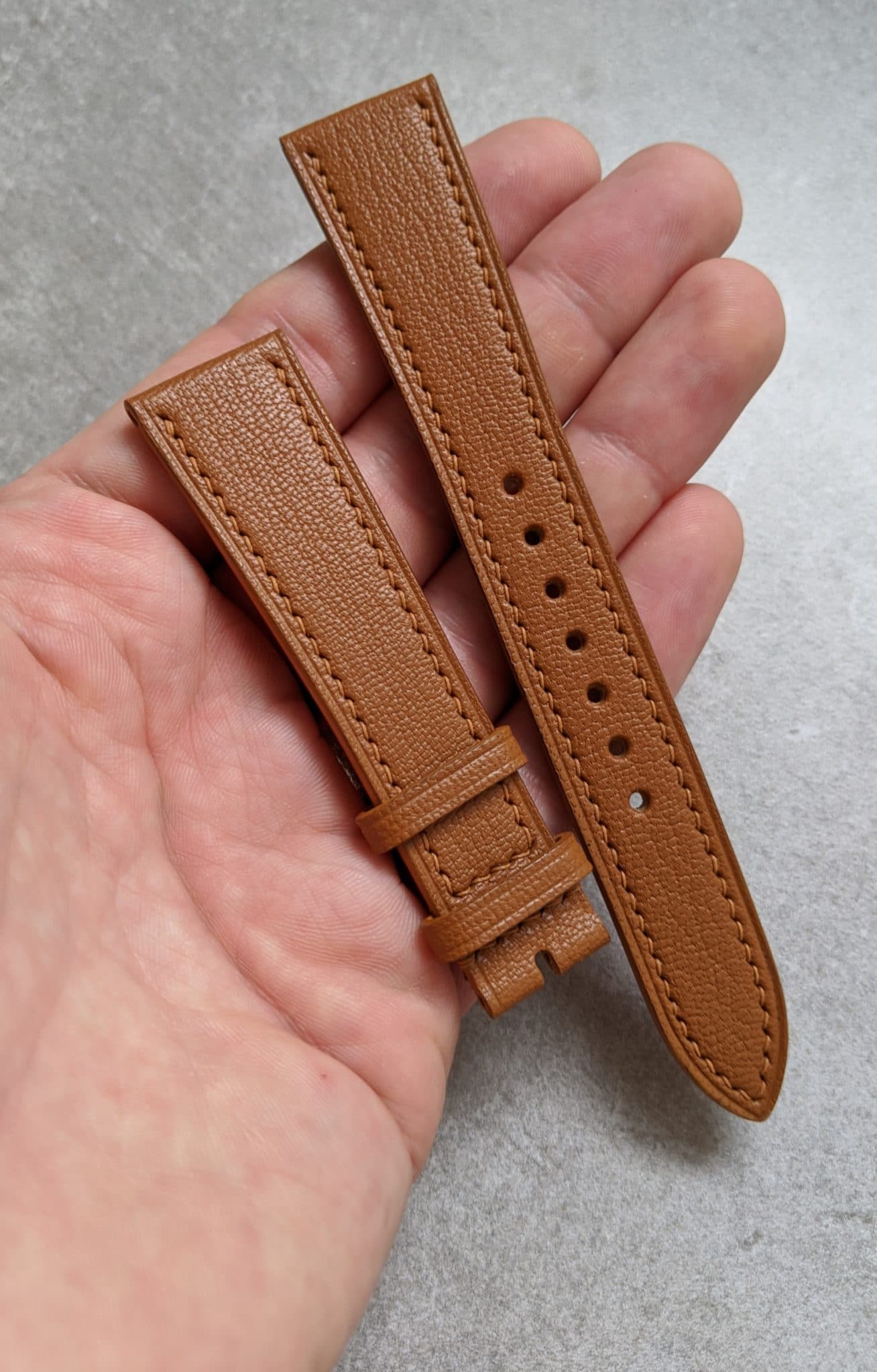 Alran Chevre Goatskin Strap - Tan