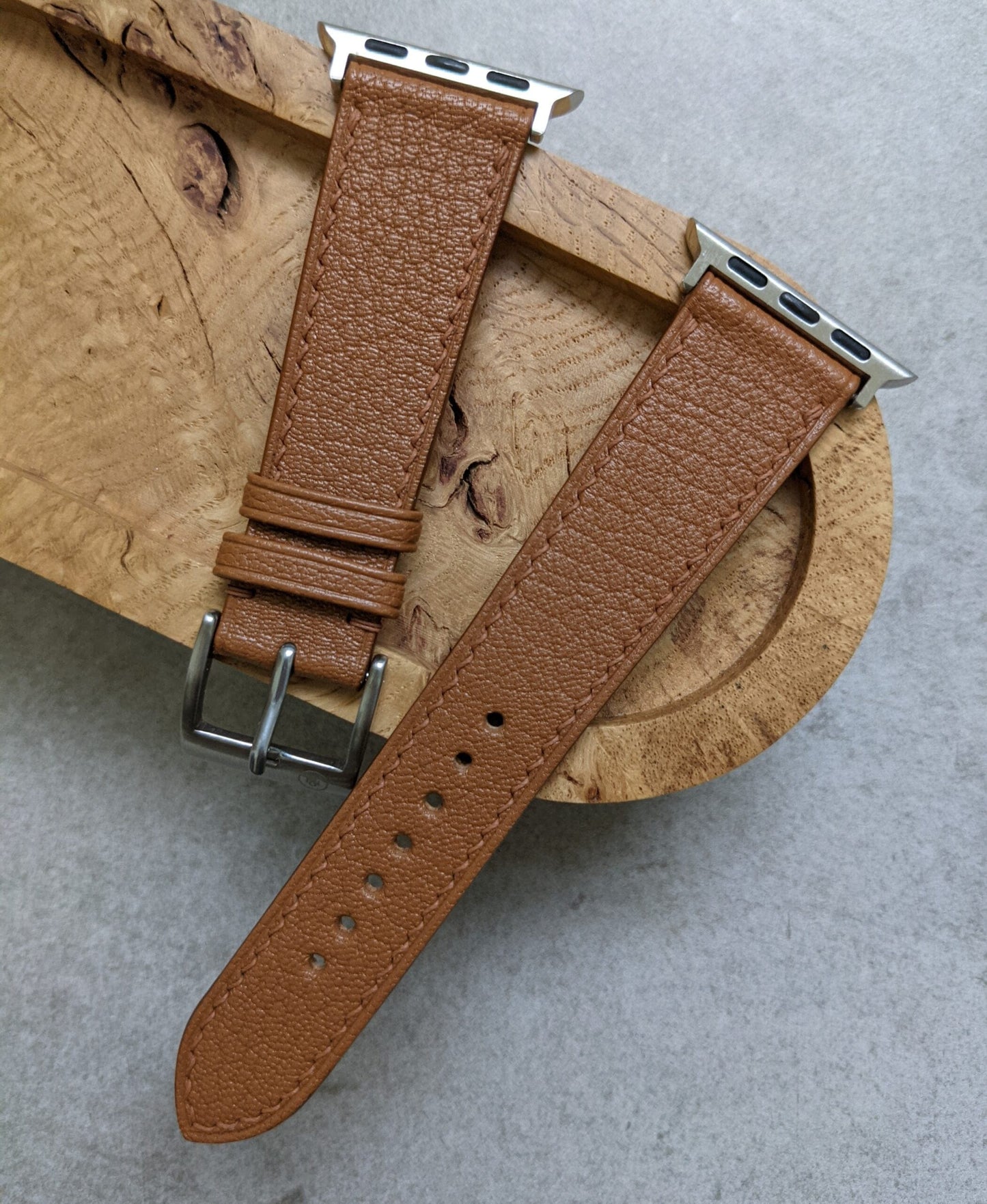 Apple Watch Strap - Alran Goat Skin Tan Brown