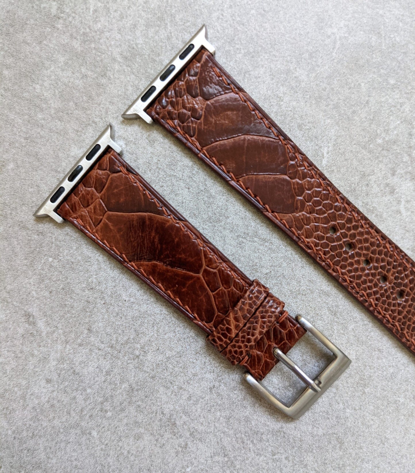 Apple Watch Strap - Ostrich Shin Cognac