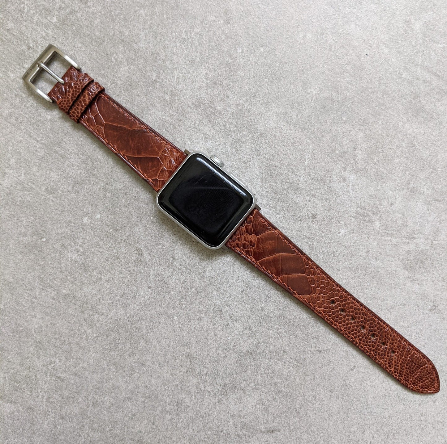 Apple Watch Strap - Ostrich Shin Cognac