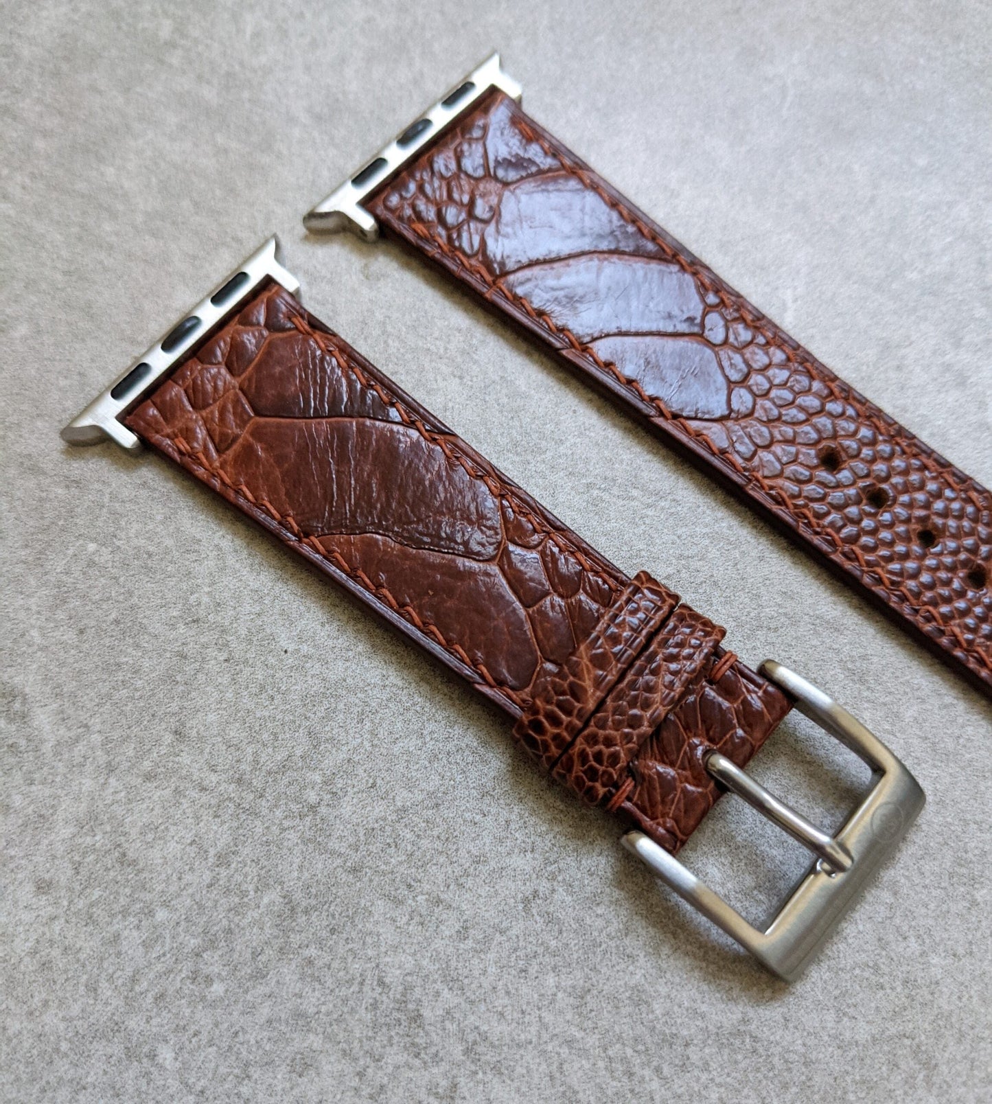 Apple Watch Strap - Ostrich Shin Cognac