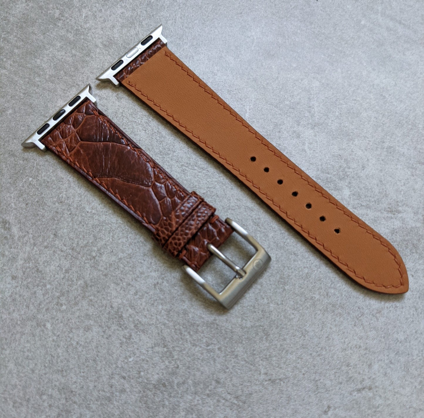 Apple Watch Strap - Ostrich Shin Cognac