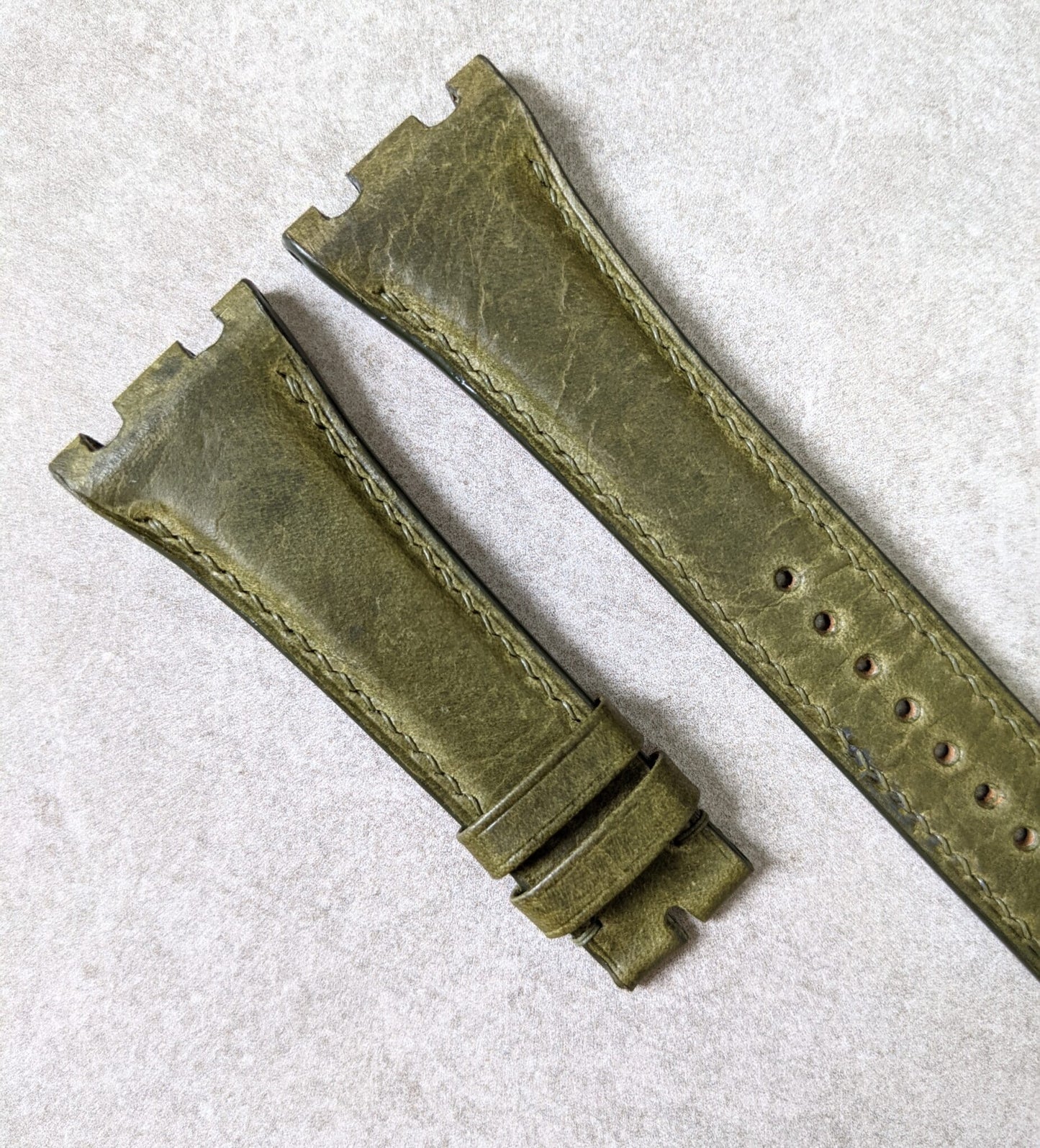 Audemars Piguet Badalassi Wax Calfskin Strap - Olive