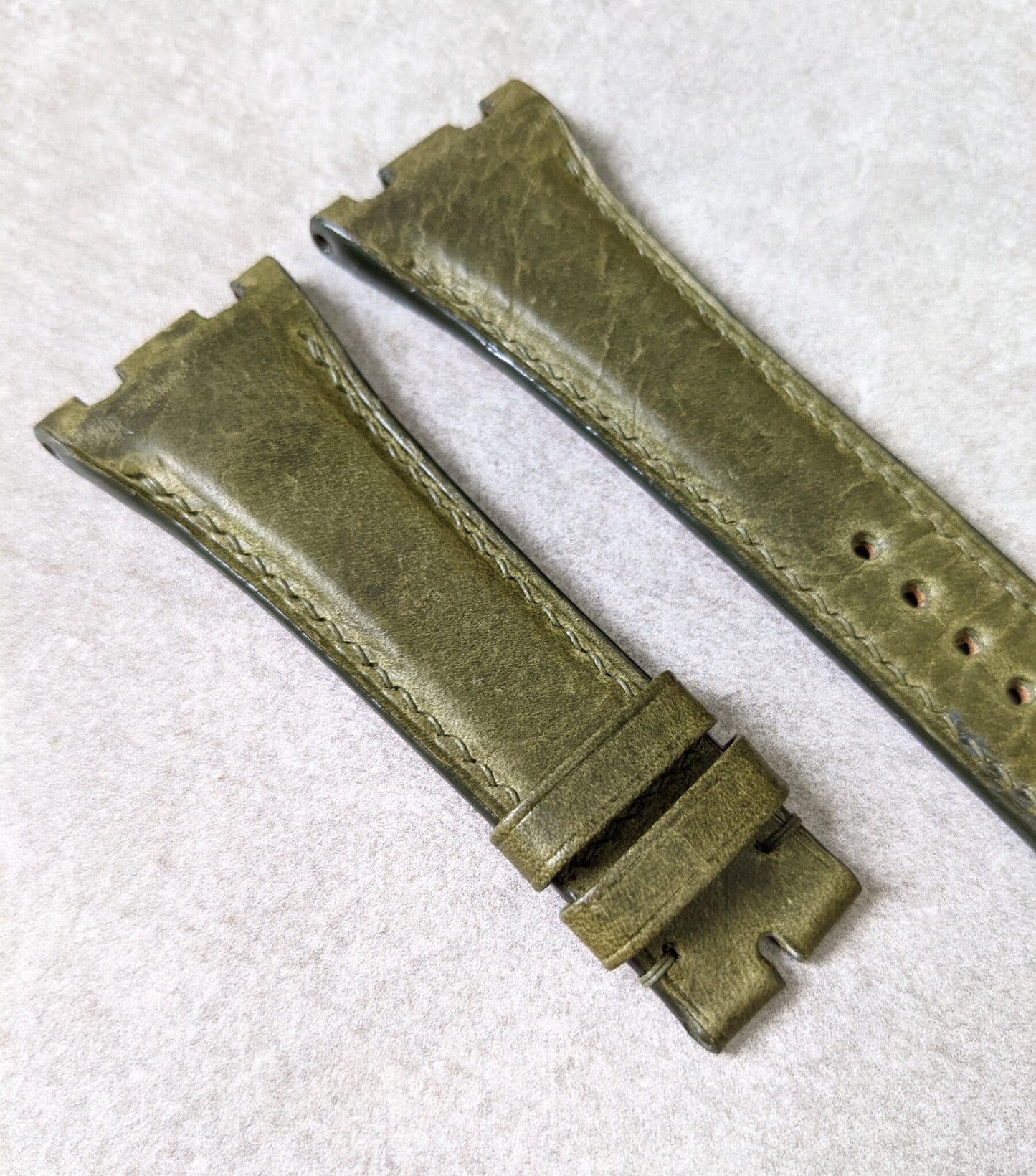 Audemars Piguet Badalassi Wax Calfskin Strap - Olive