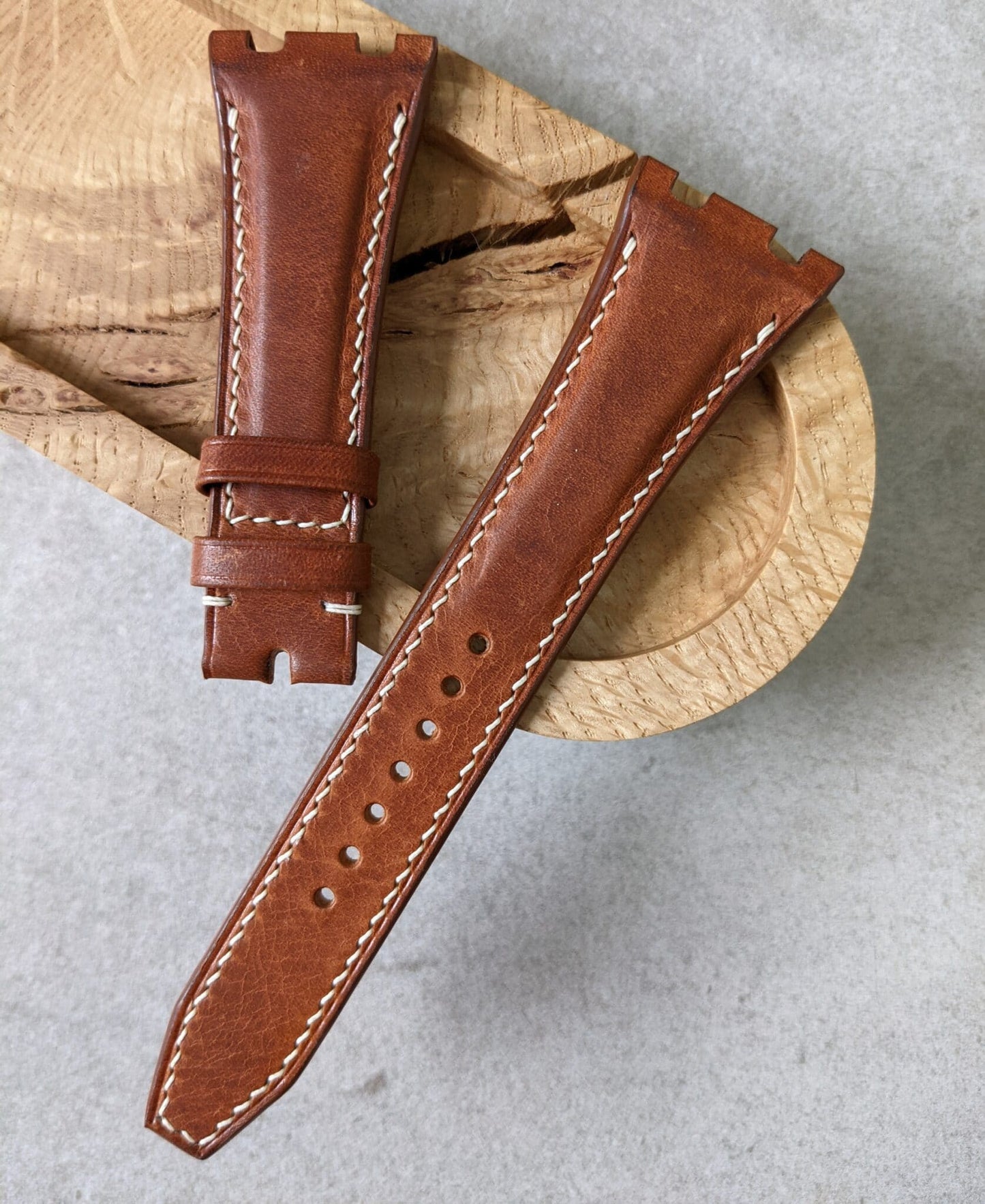 Audemars Piguet Badalassi Wax Calfskin Strap - Tan Brown