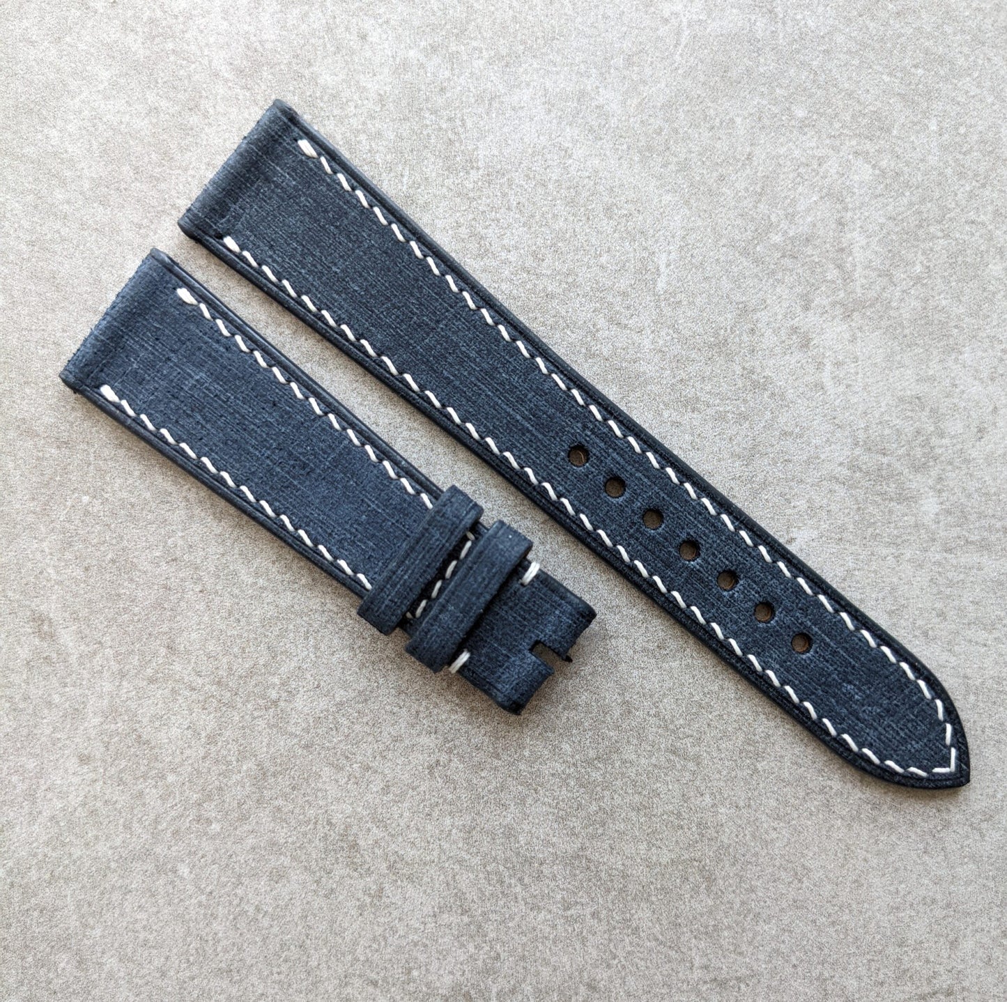 Babele Calfskin Watch Strap - Denim Blue