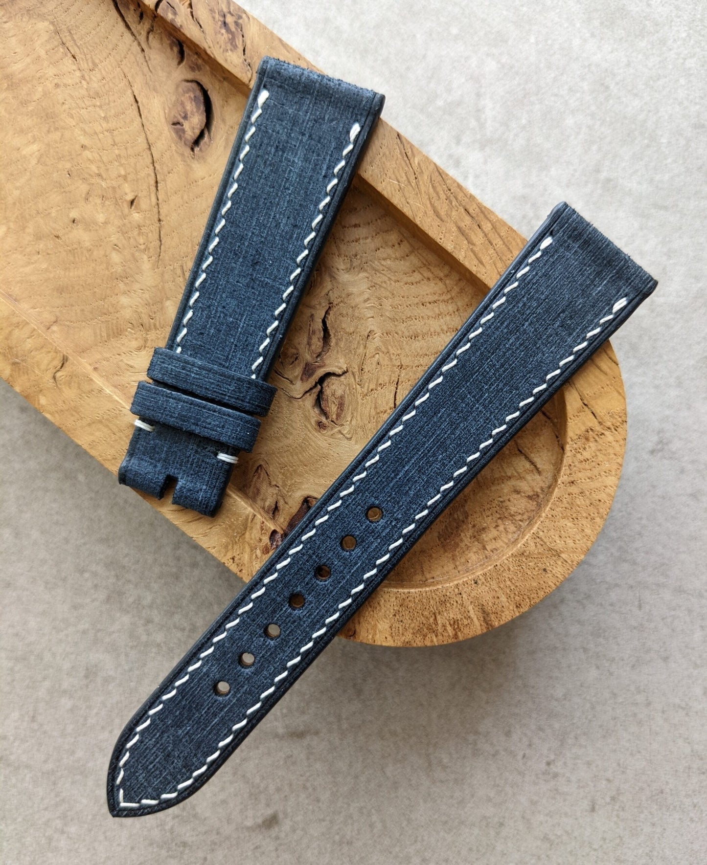Babele Calfskin Watch Strap - Denim Blue