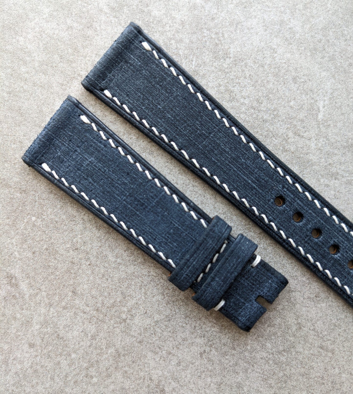 Babele Calfskin Watch Strap - Denim Blue