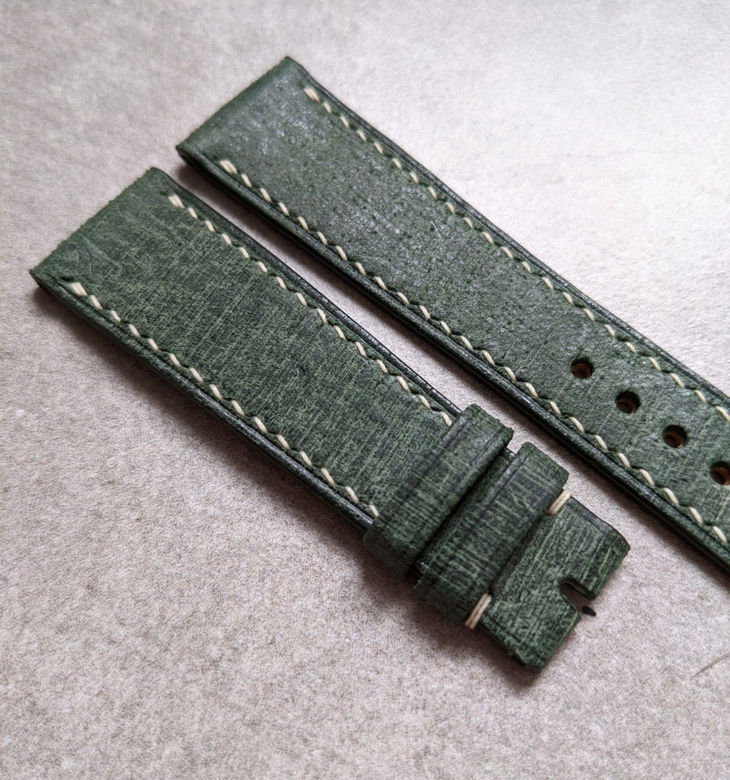 Babele Calfskin Watch Strap - Moss Green