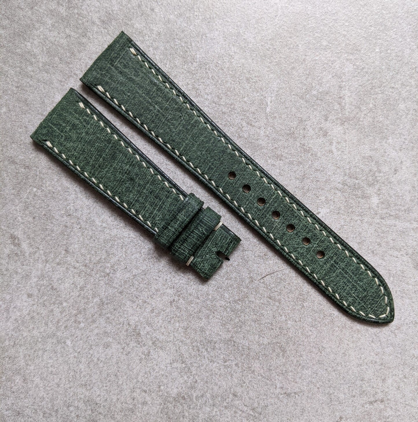 Babele Calfskin Watch Strap - Moss Green