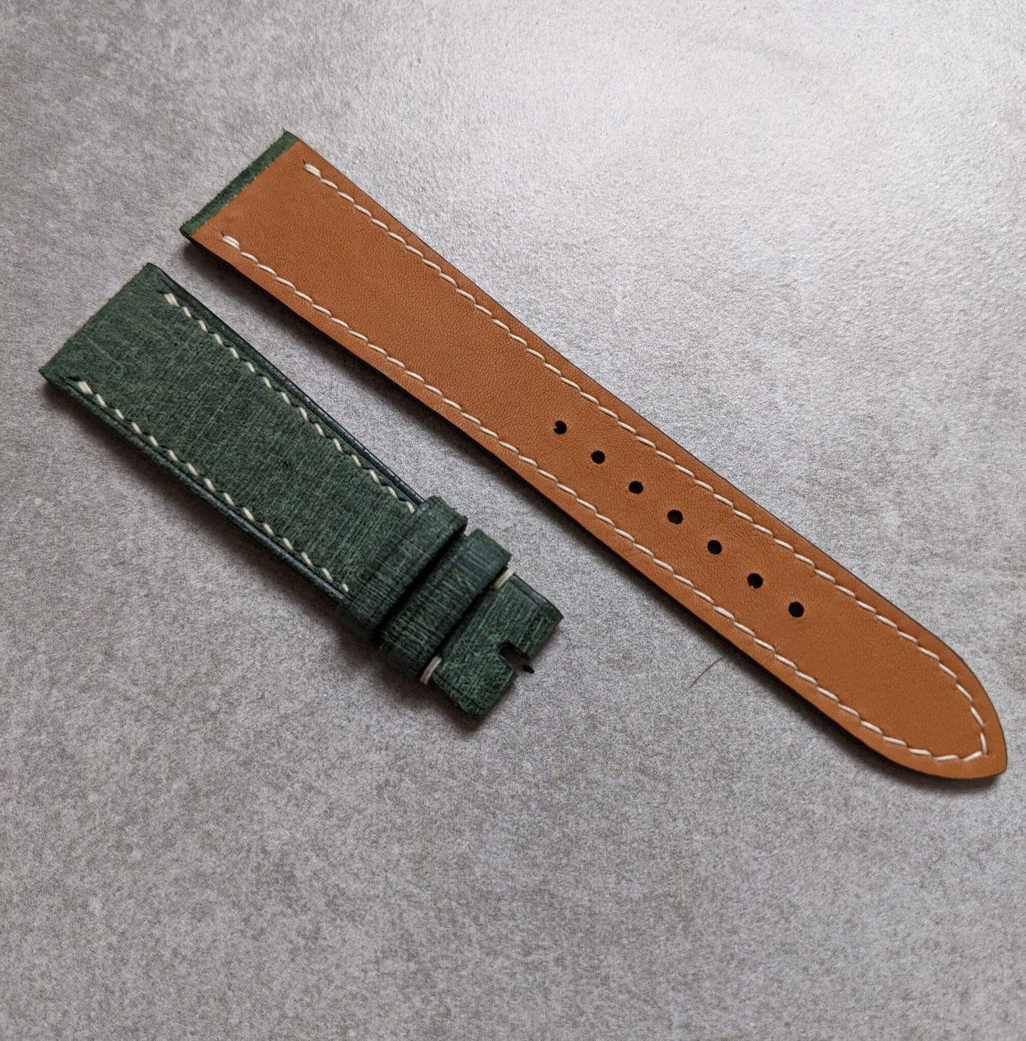 Babele Calfskin Watch Strap - Moss Green