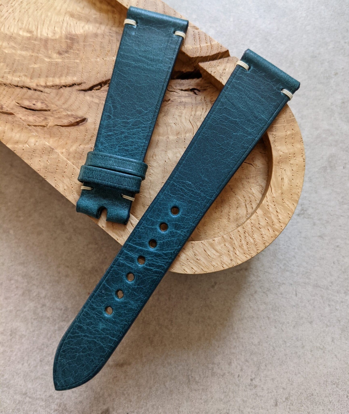 Badalassi Wax Minimal Stitch Strap - Ocean