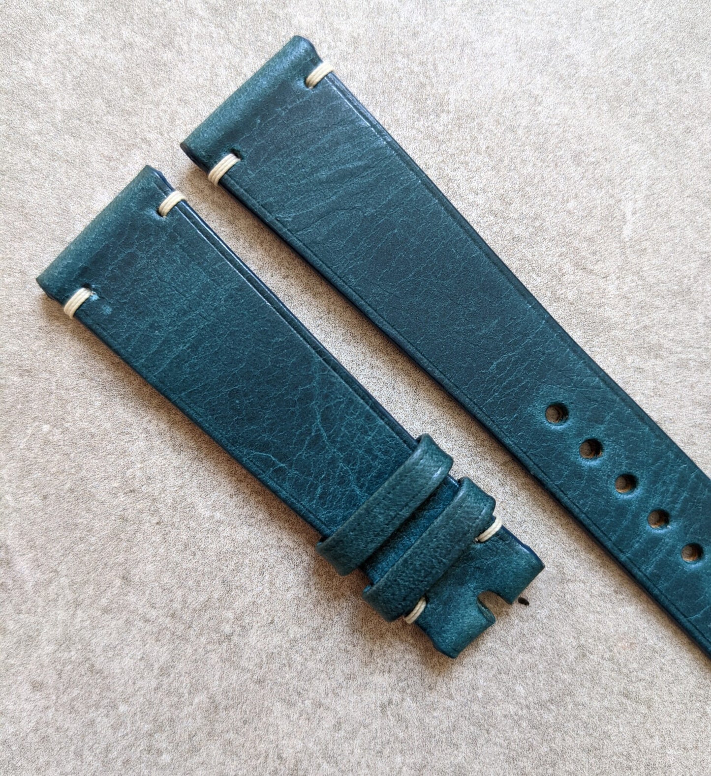 Badalassi Wax Minimal Stitch Strap - Ocean