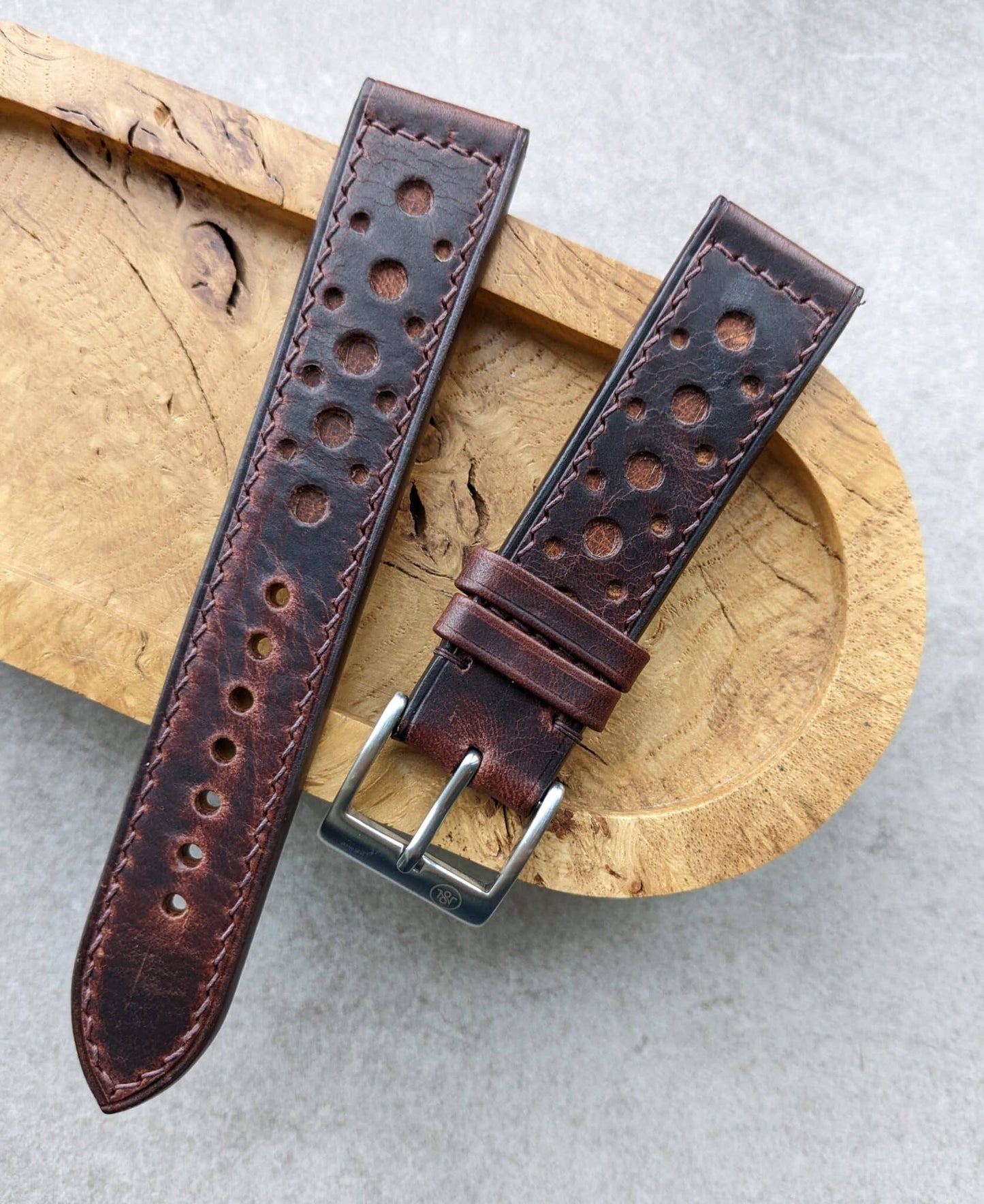 Badalassi Wax Retro Rally Strap - Dark Brown