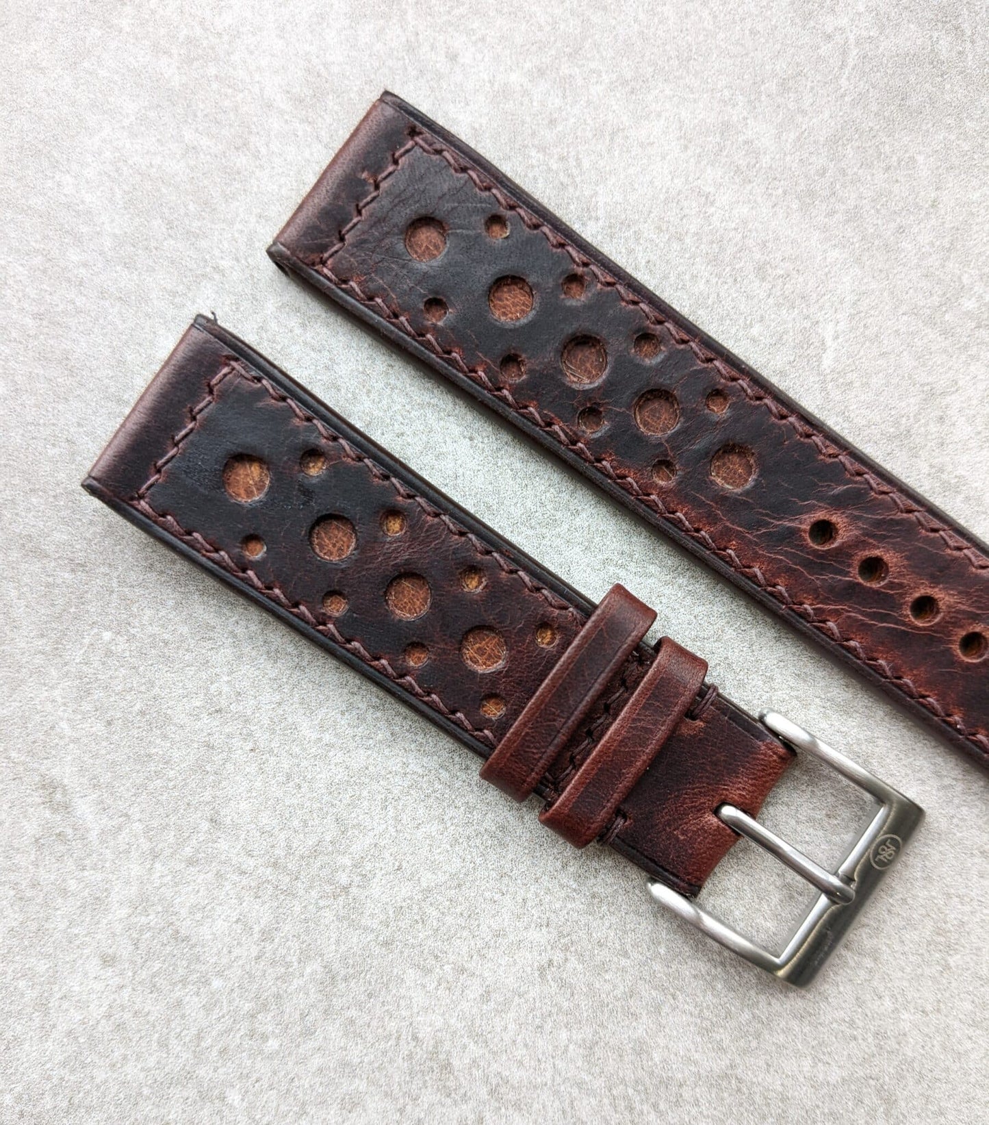 Badalassi Wax Retro Rally Strap - Dark Brown