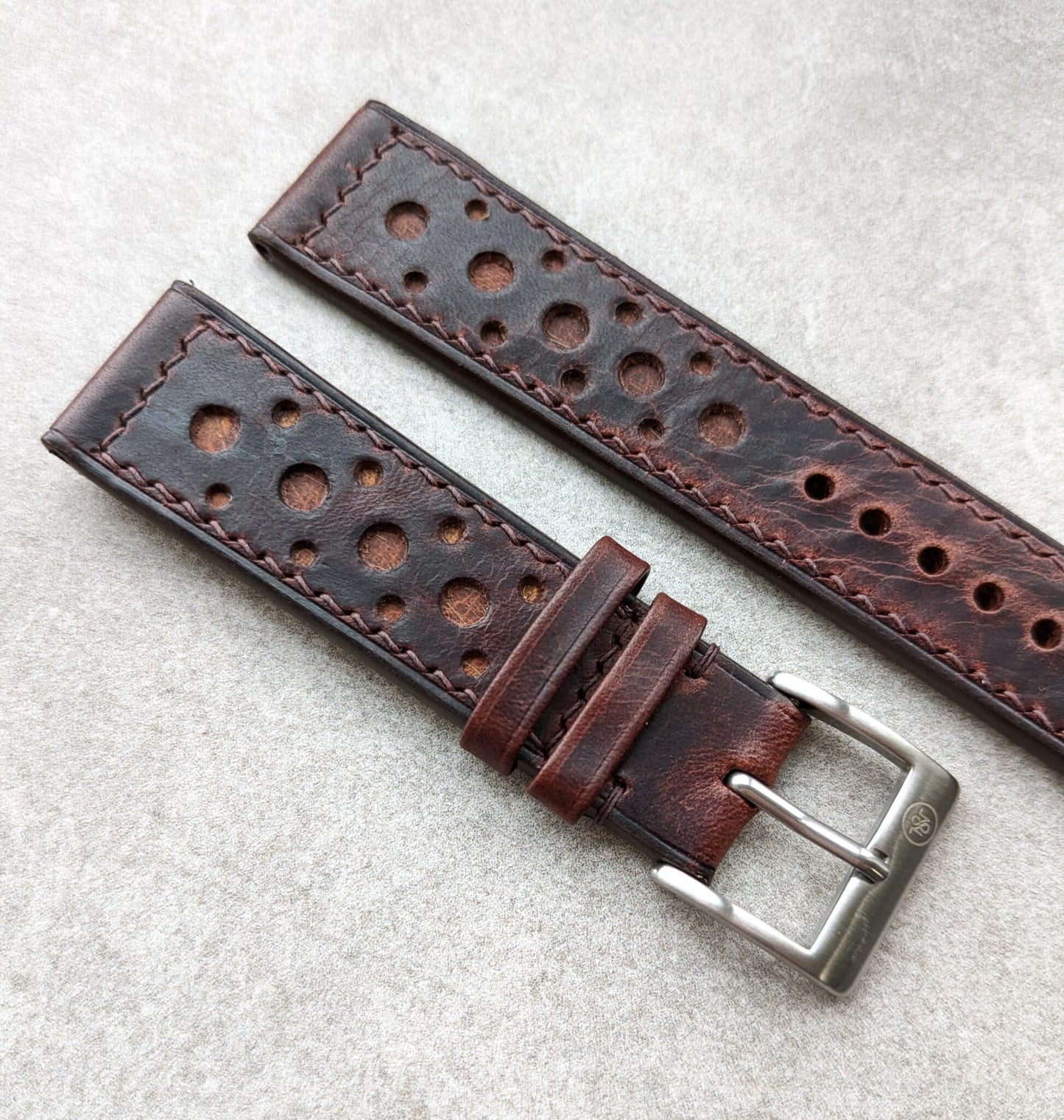 Badalassi Wax Retro Rally Strap - Dark Brown