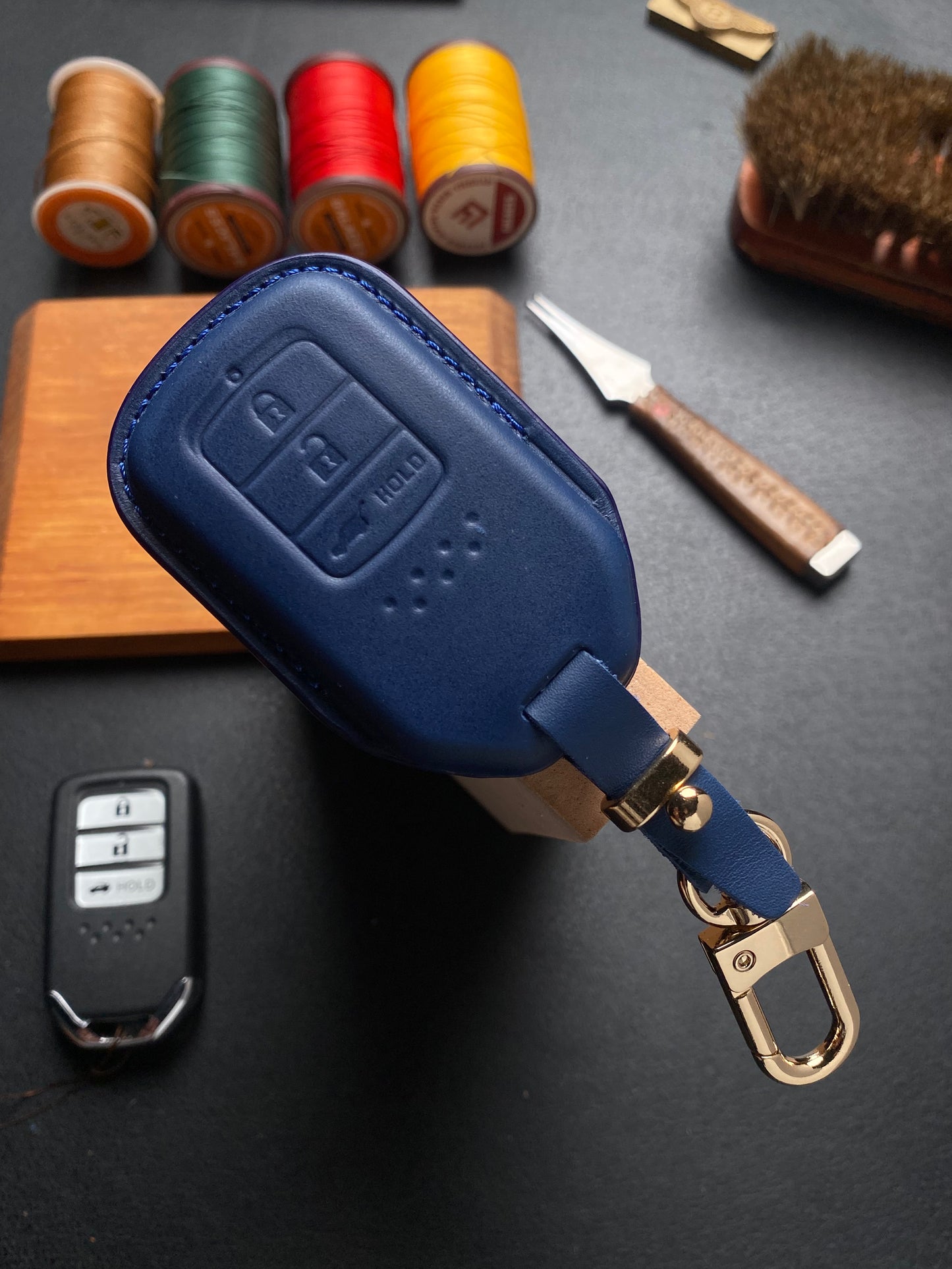 Leather Key Case for Honda City, BR-V (2014–2020)