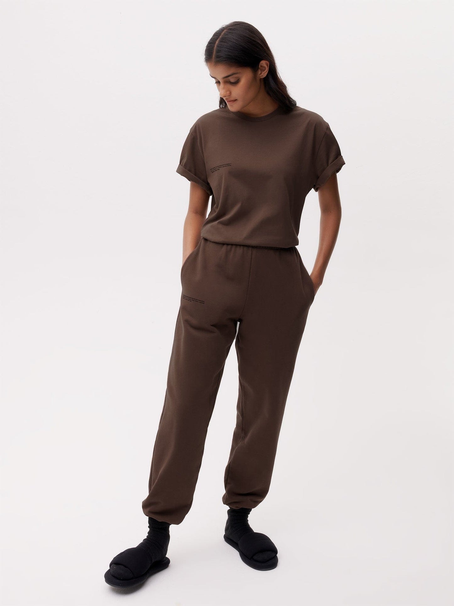Womens 365 Midweight Track Pants—chestnut brown