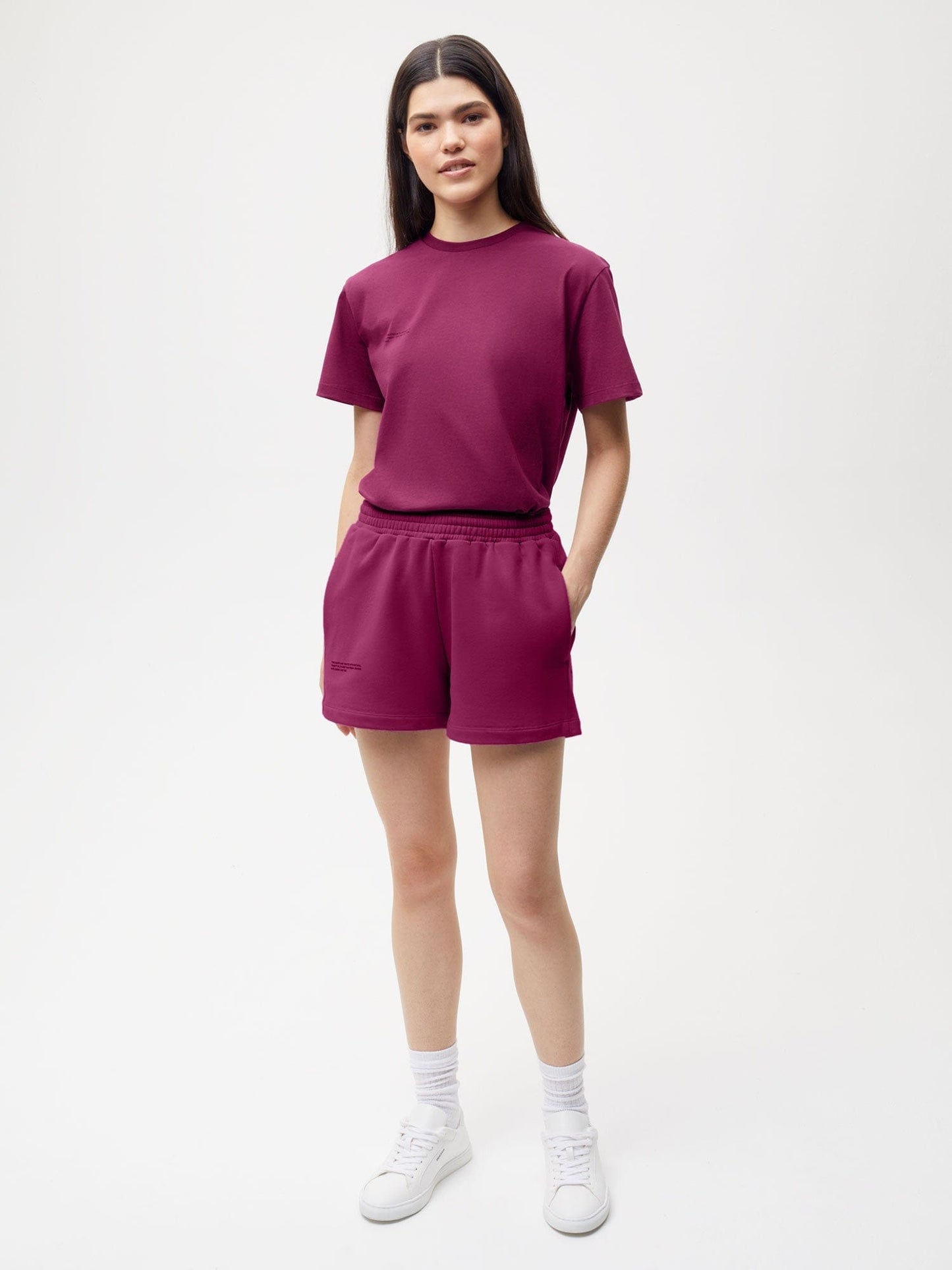 Womens 365 Midweight Shorts—plum purple