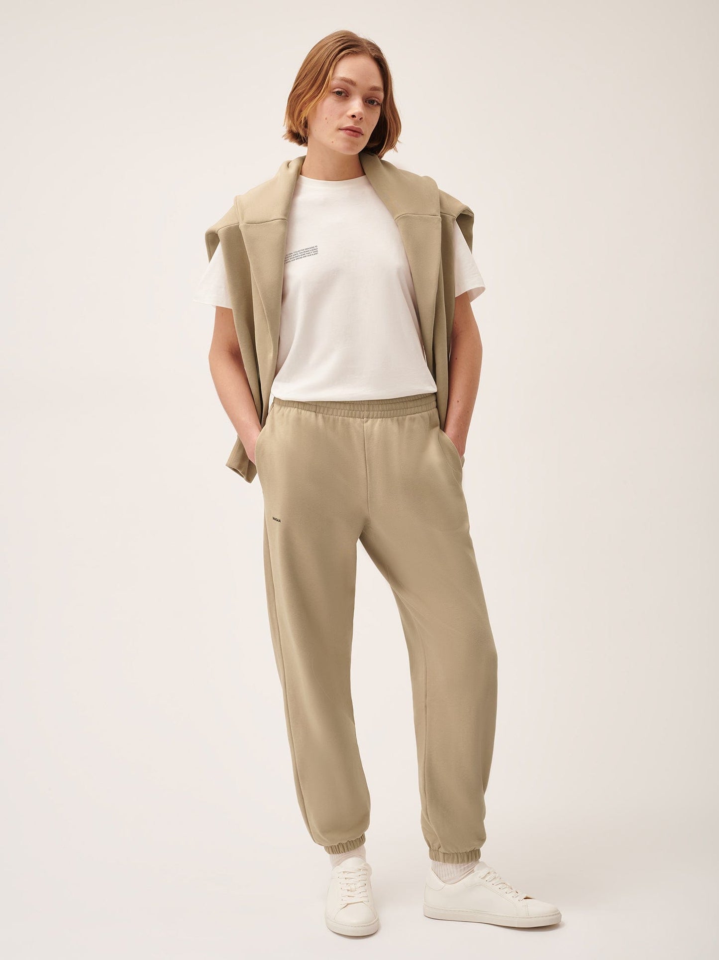 Womens 365 Midweight Track Pants—birch beige