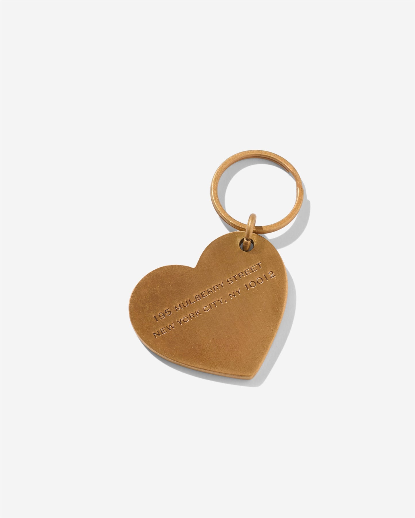 Brass Metal Heart Keychain
