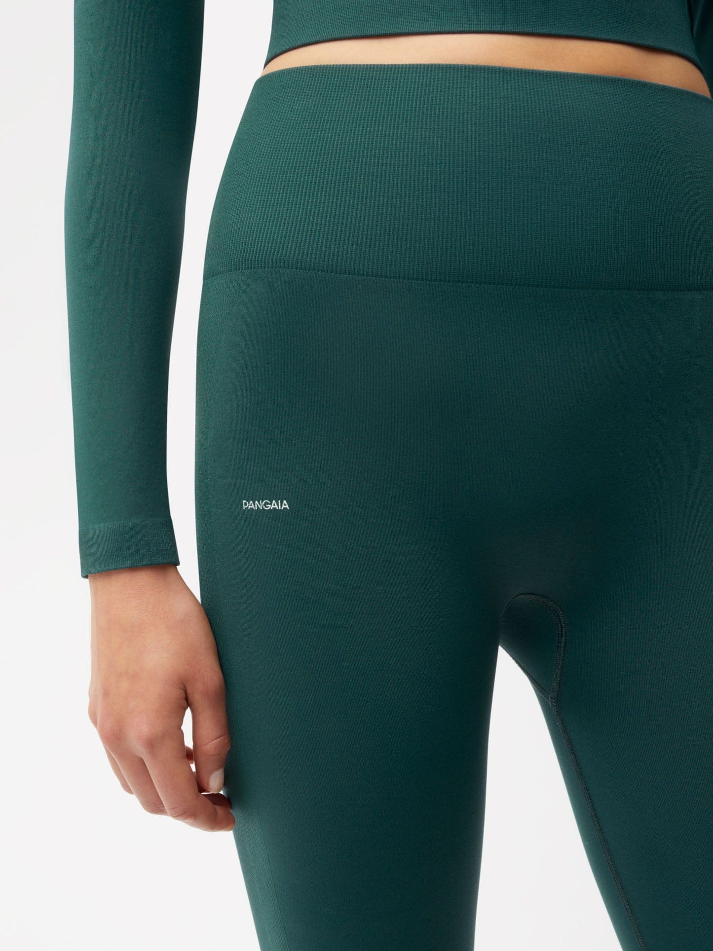Womens Plant-Stretch Compressive Leggings—Foliage Green