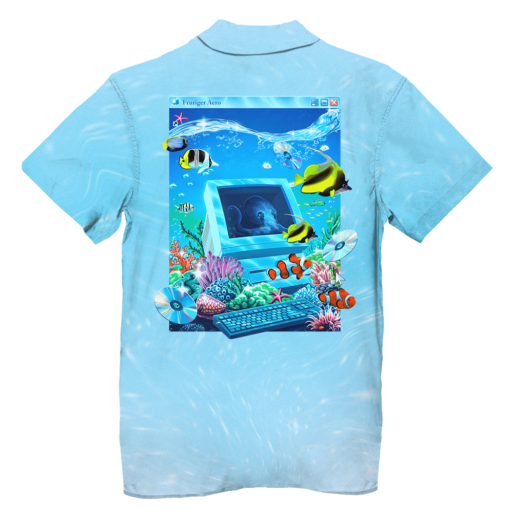 Aqua Terminal Hawaiian Shirt