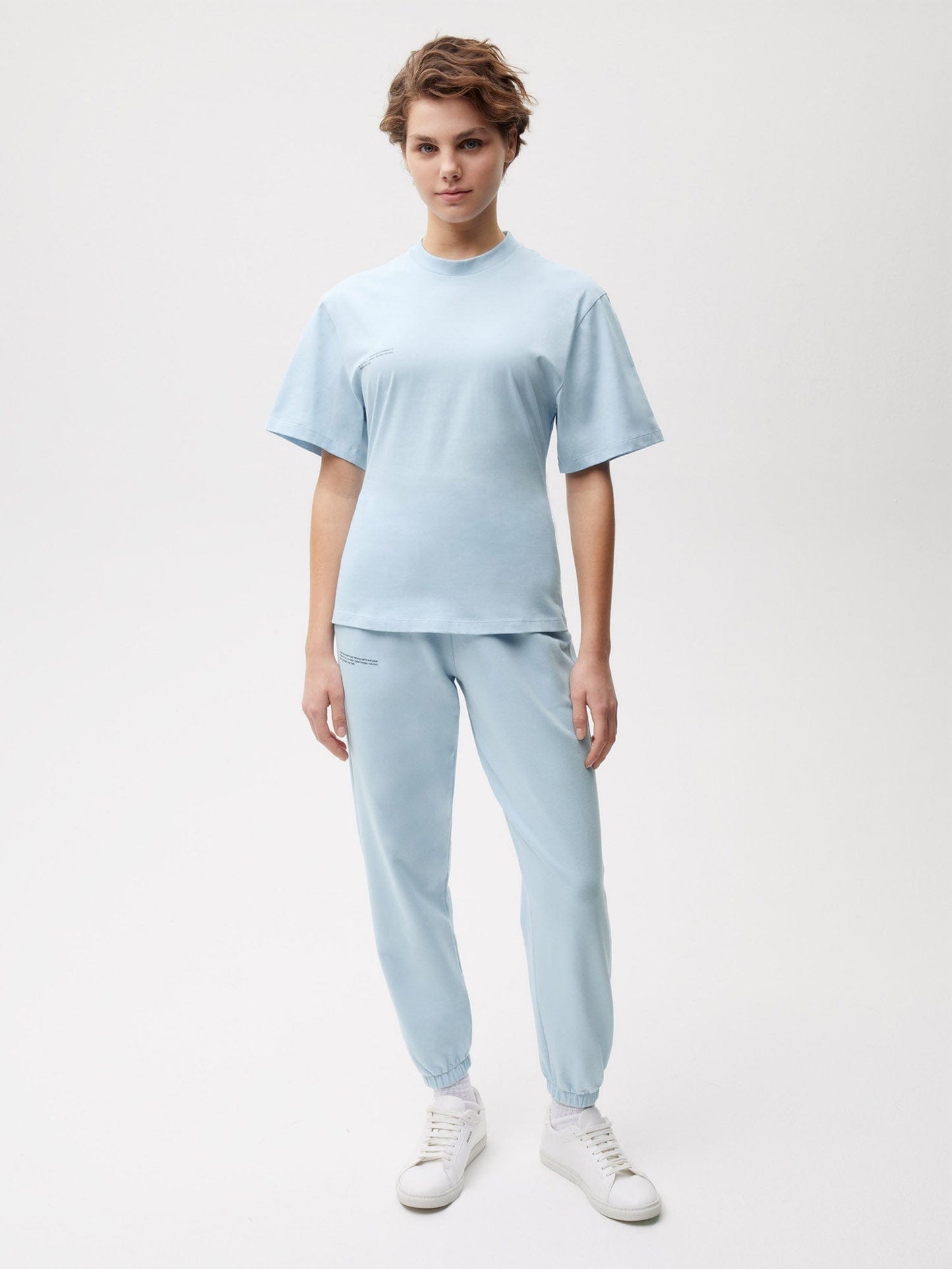 Womens PPRMINT™ Organic Cotton Wide Sleeve T-shirt—baby blue