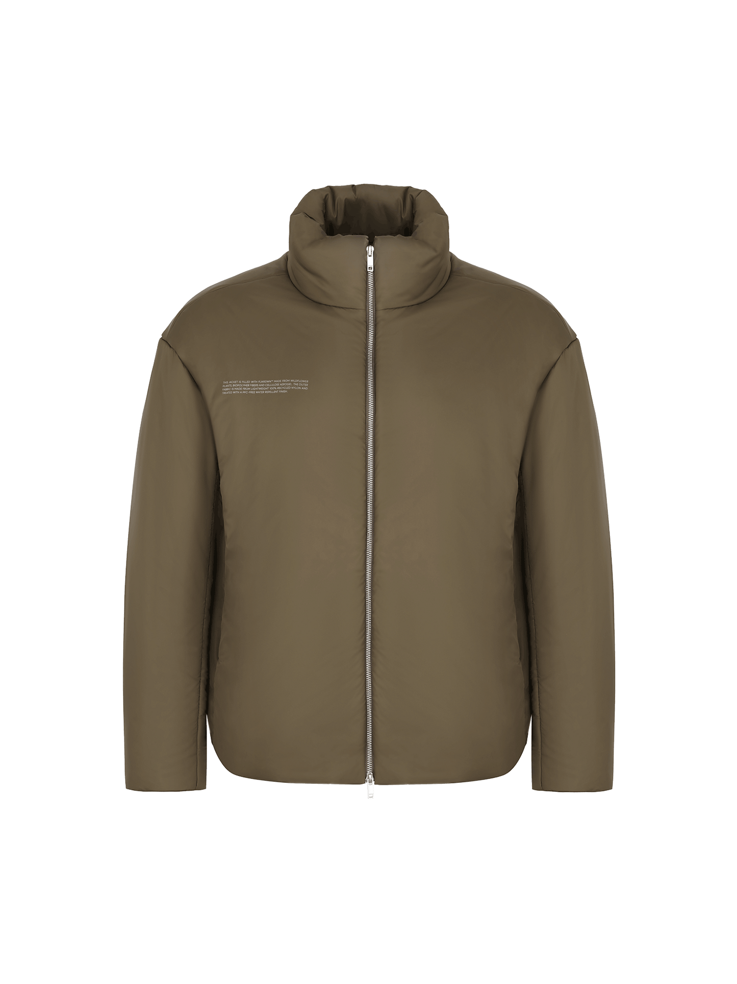 Womens Flower-Warmth Puffer Jacket—Soil Brown