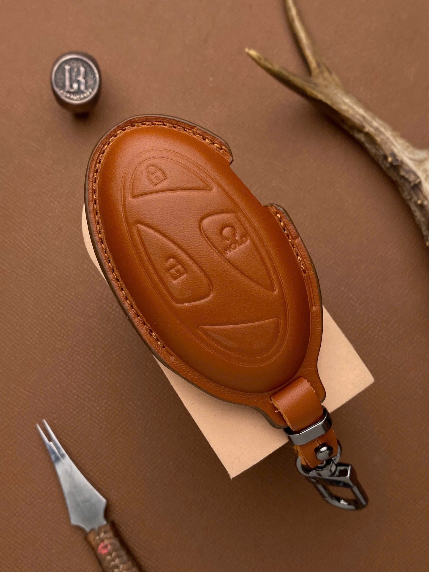 Leather Key Case for Hyundai SantaFe, Tucson 2025