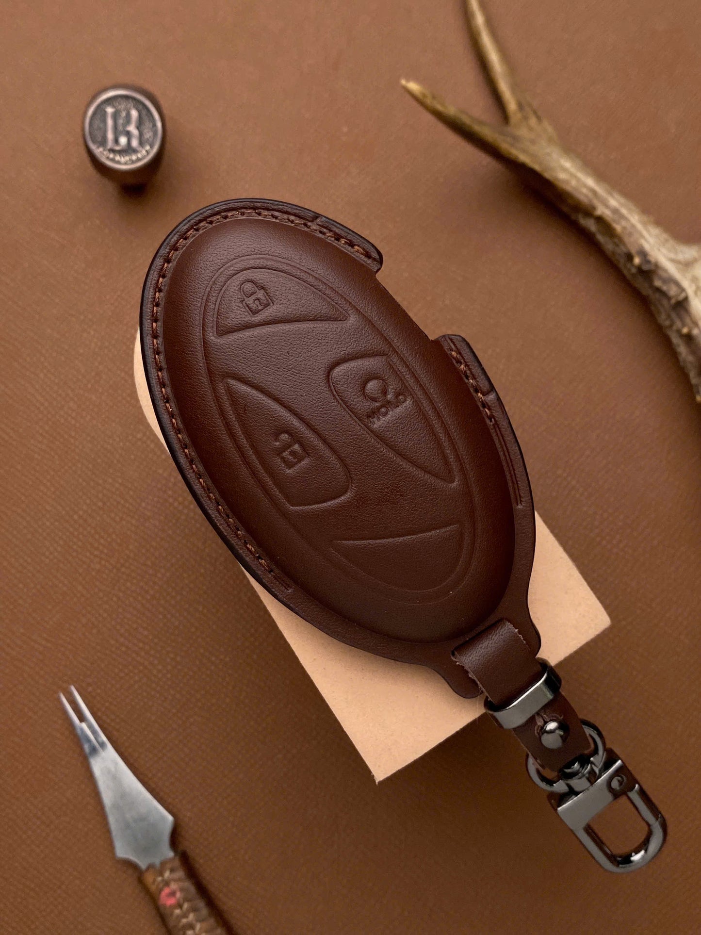 Leather Key Case for Hyundai SantaFe, Tucson 2025