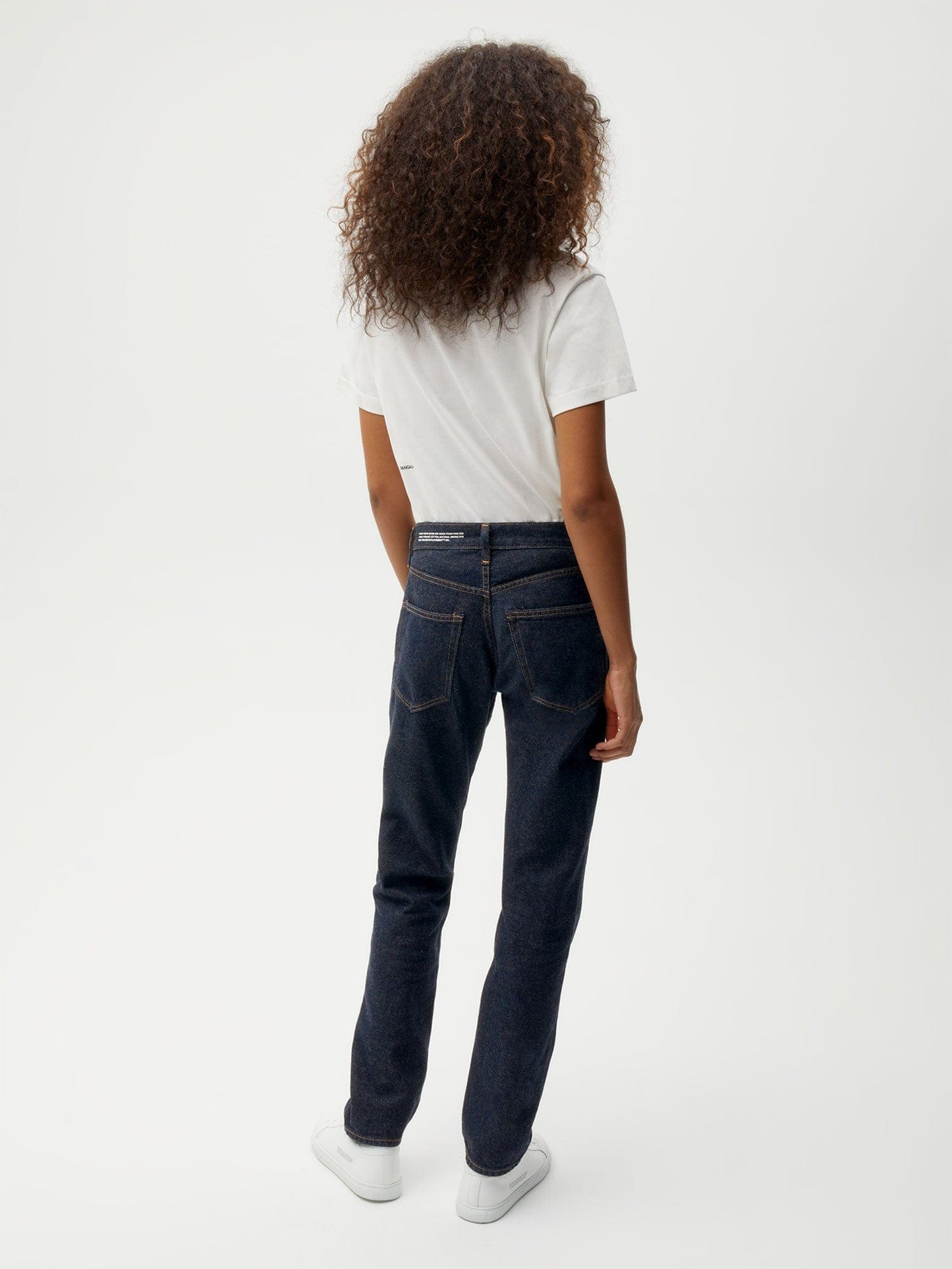Womens Hemp Denim Straight-Leg Jeans—rinse wash