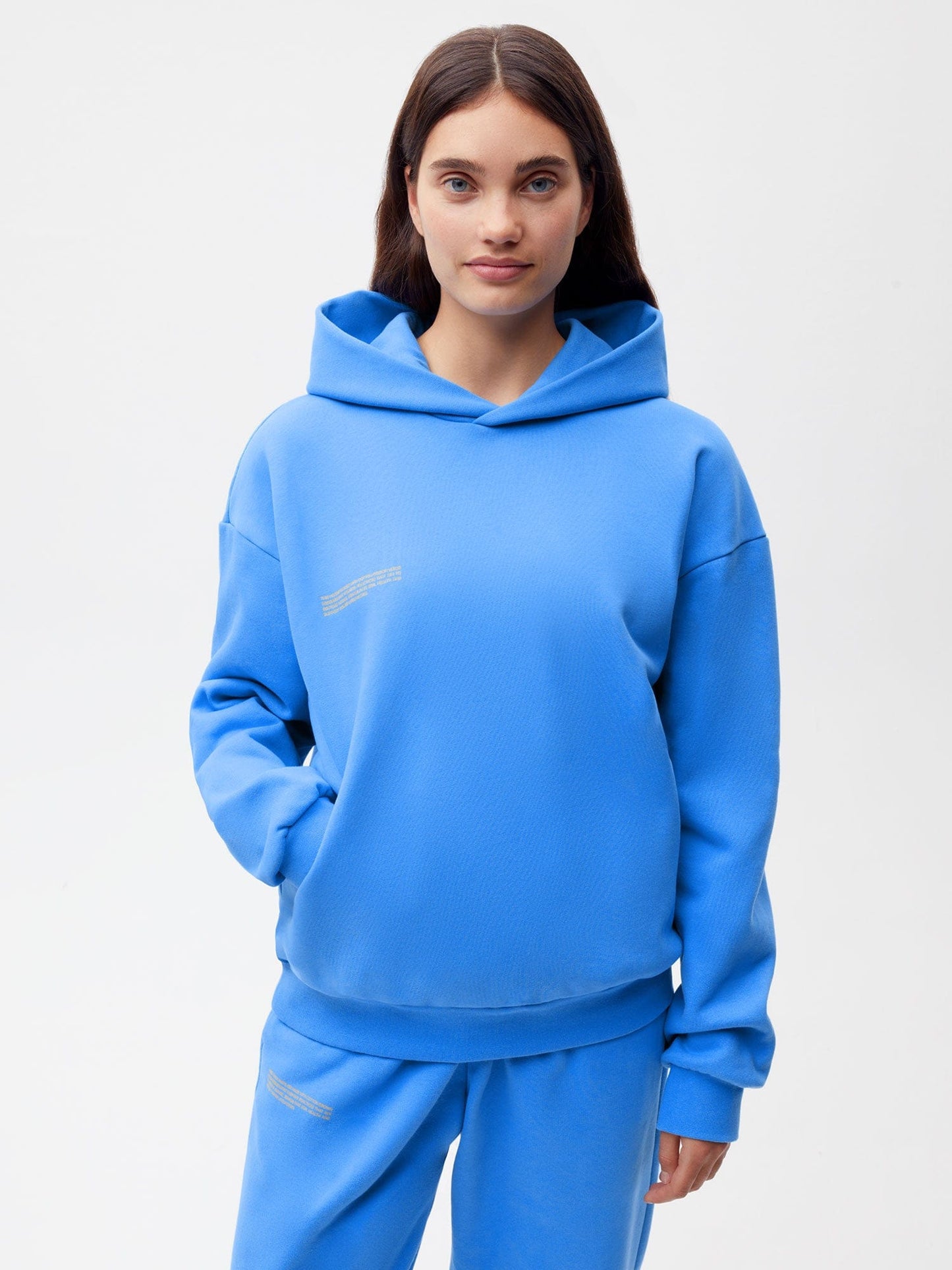 Womens In Conversion Cotton Hoodie—water blue
