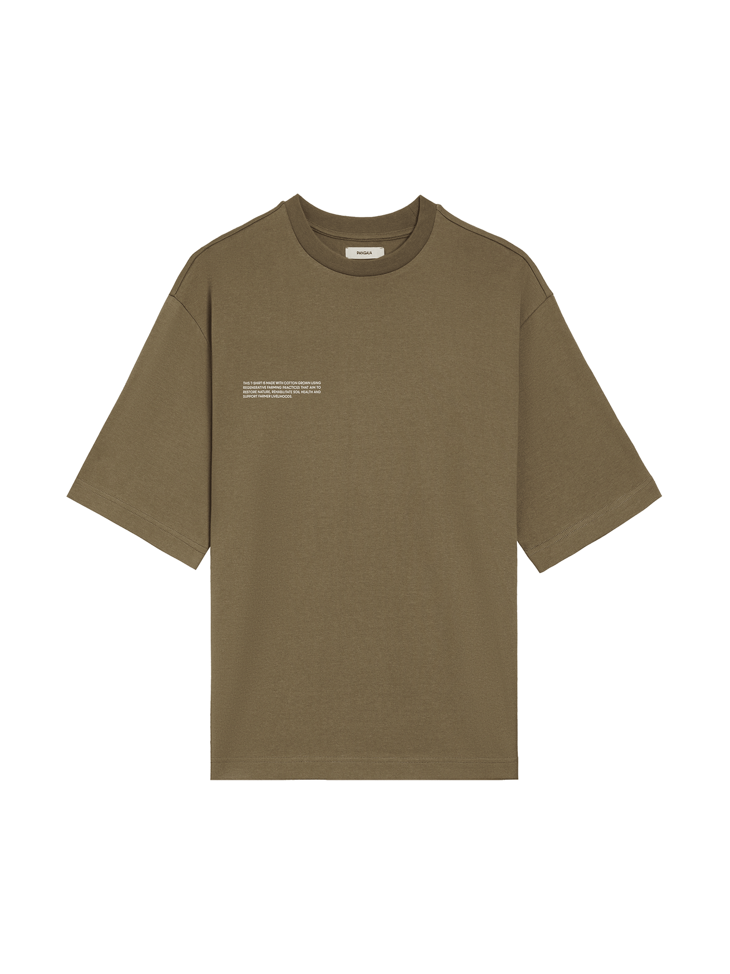 Womens In Conversion Cotton Boxy T-shirt—carbon brown